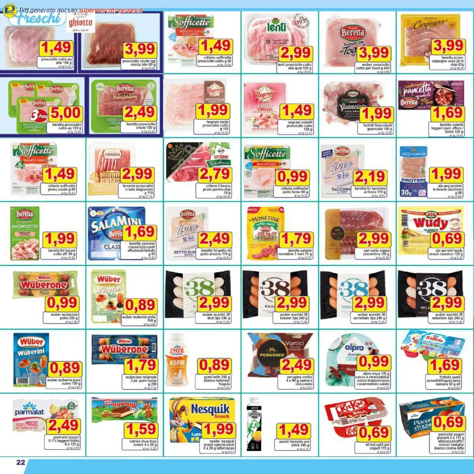 Volantino Pewex del 27.12.2025 | Pagina: 22 | Prodotti: Prosciutto Cotto, Panna, The, Stracciatella