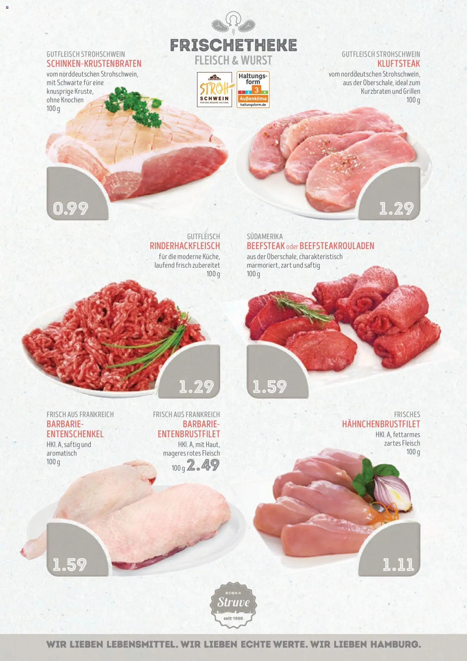 Edeka Struve Prospekt 	 – gültig ab 17.11.2025 | Seite: 4 | Produkte: Wurst, Fleisch