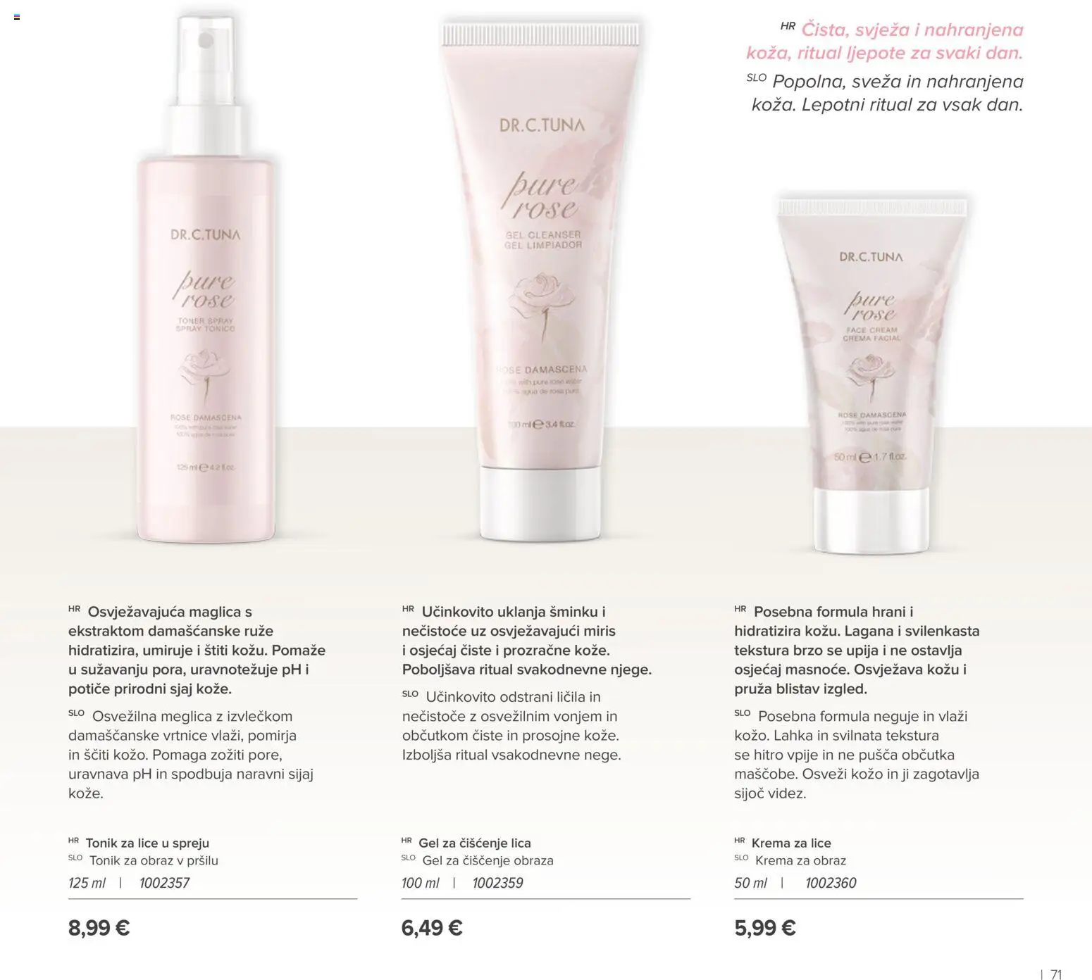 Farmasi katalog | vrijedi od 01.01.2026 | Stranica: 71 | Proizvodi: Krema za lice, Tonik za lice, Krema, Toner