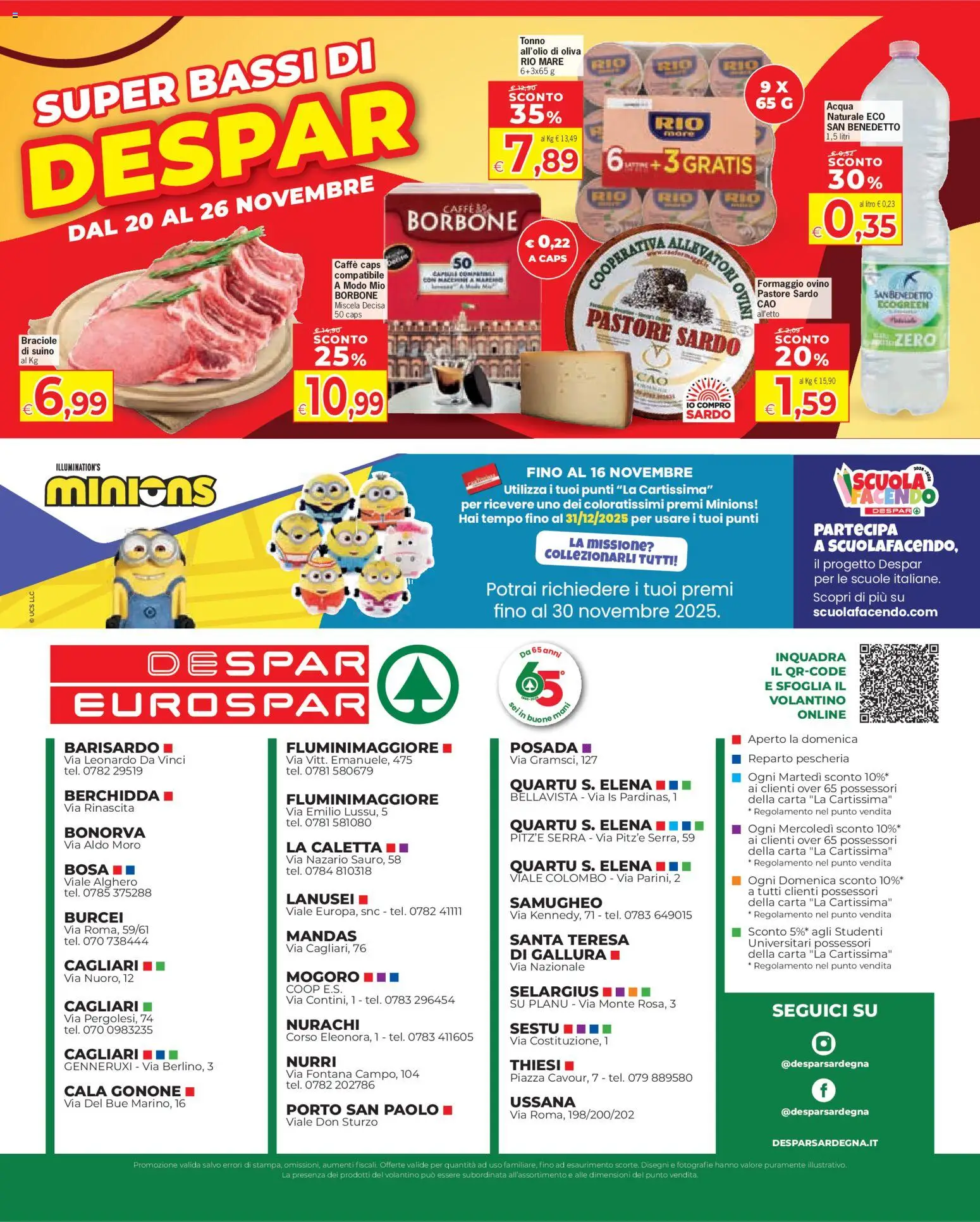 Volantino Despar del 13.11.2025 | Pagina: 12 | Prodotti: Caffè, Suino, Formaggio, Tonno