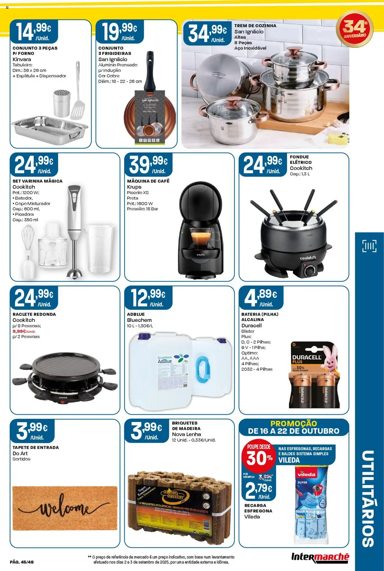 Intermarché folheto │ válido de 16.10.2025 | Página: 45 | Produtos: Espátula, Forno, Pilhas, Café