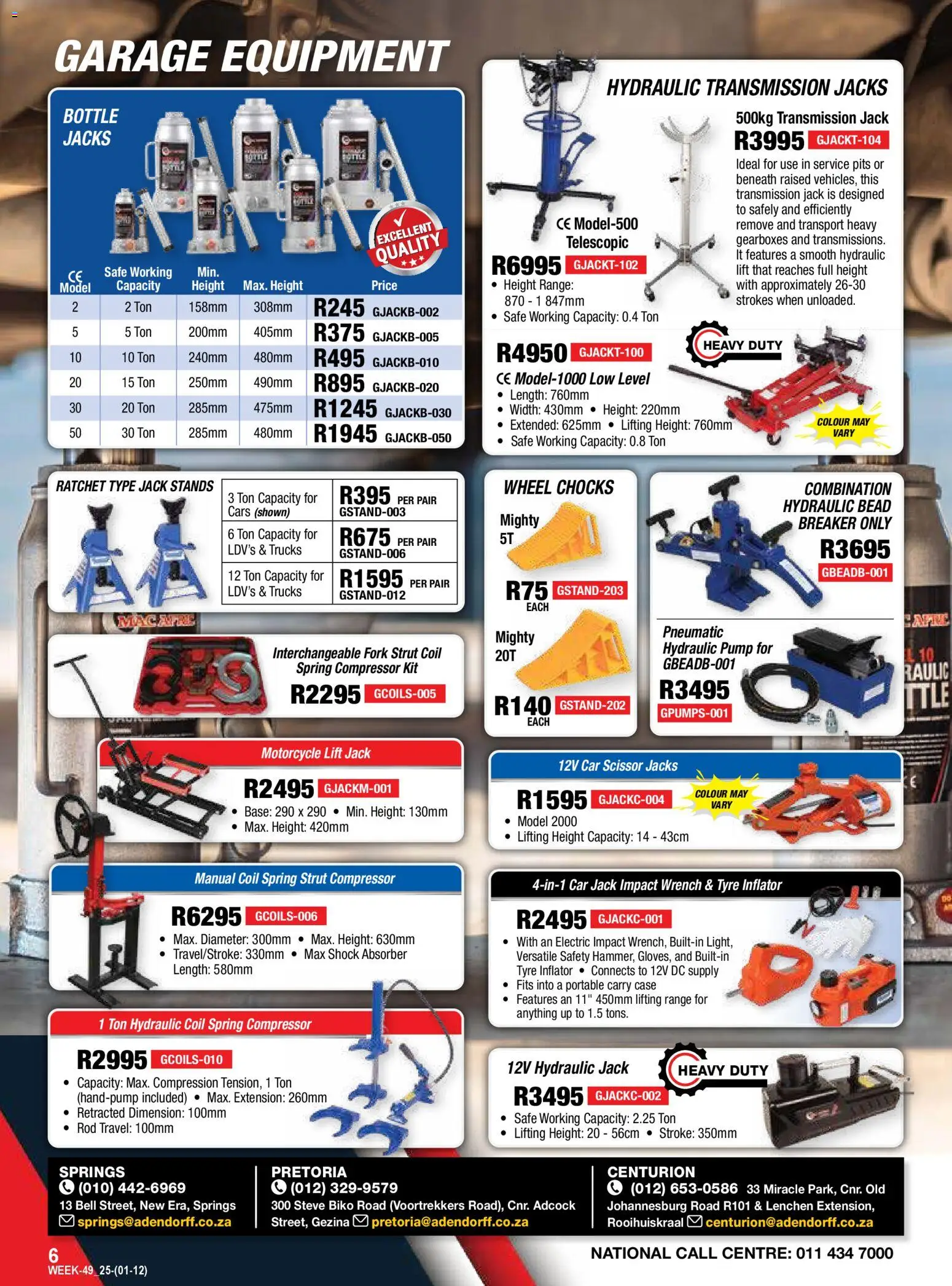 New Adendorff catalogue – valid from 01.12.2025 | Page: 8 | Products: Case, Wrench, Compressor