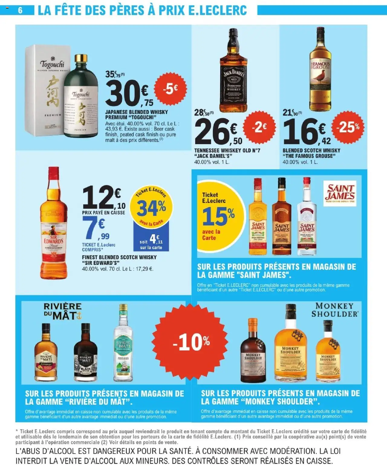  | Page: 6 | Produits: Whisky, Monkey shoulder, Scotch whisky Sir Edward's, Thé
