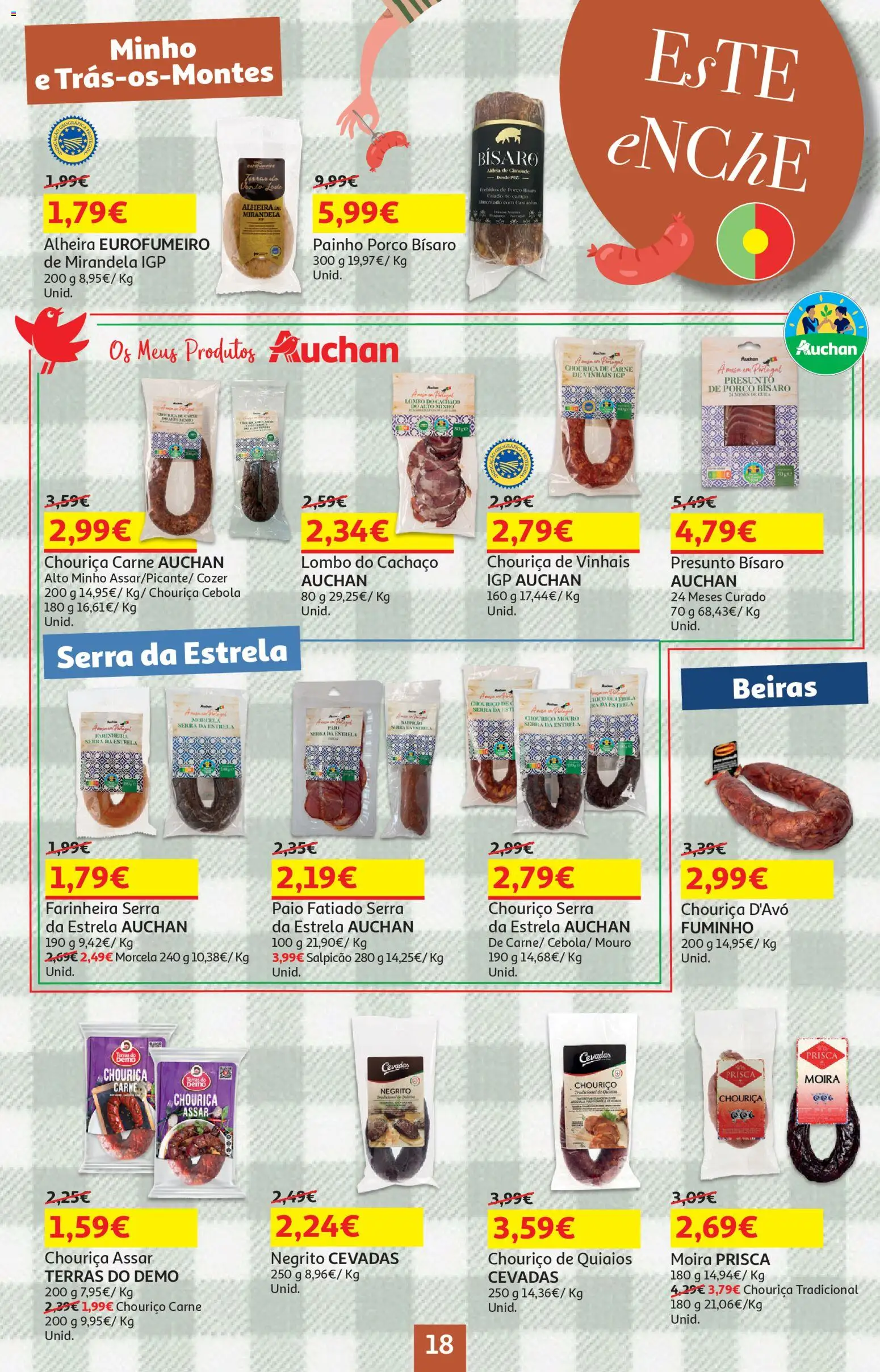 Auchan - Preços Redondos - Pet │ válido de 27.01.2026 | Página: 18 | Produtos: Salpicão, Cebola, Lombo, Chouriço