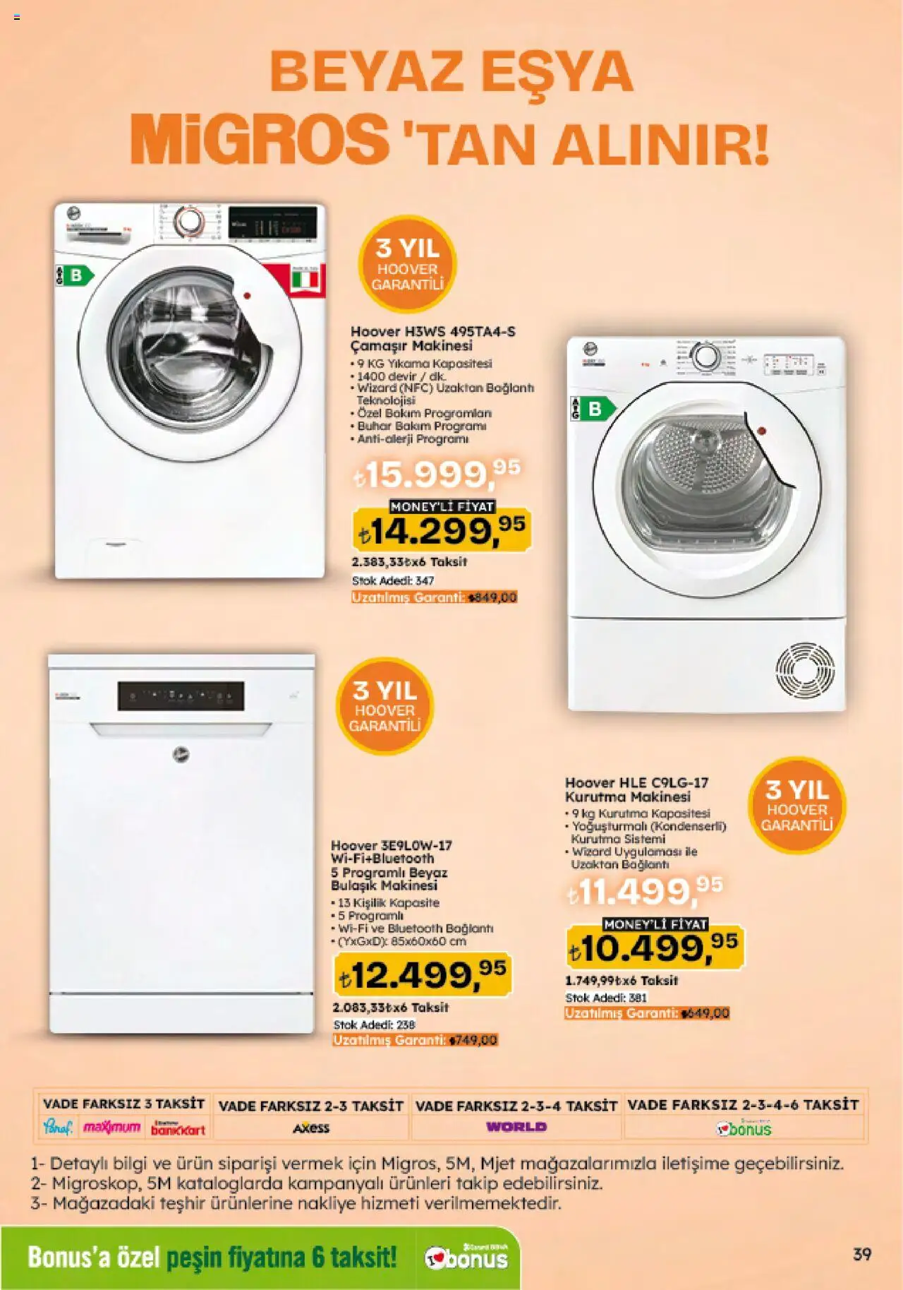 Migros Katalog - 5M Migroskop Dijital - 12.06.2025 tarihinden itibaren geçerlidir | Sayfa: 153 | Ürünler: Kurutma makinesi, Çamaşır makinesi, Bulaşık makinesi