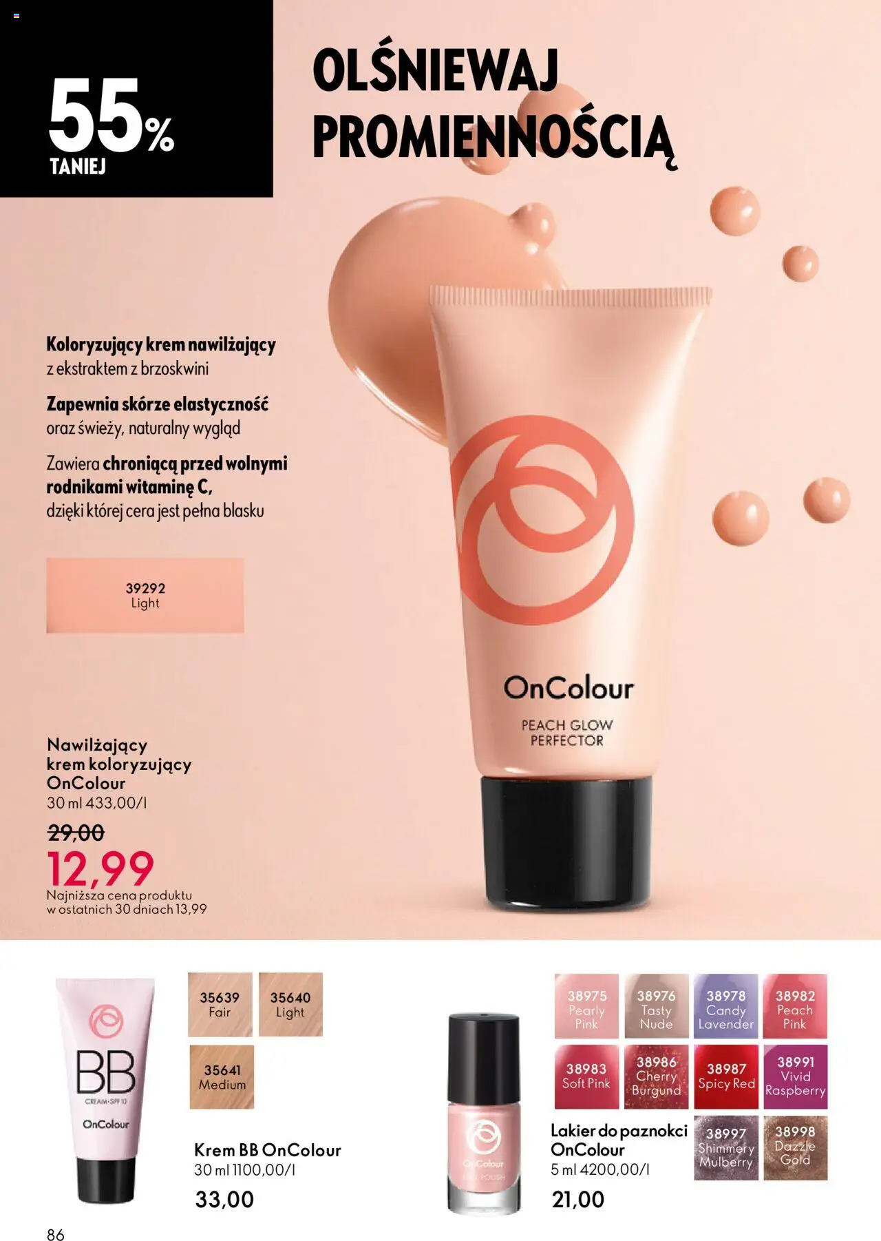 Oriflame Black Friday od 12.11.2025 | Strona: 86 | Produkty: krem BB, Lakier do paznokci, Krem