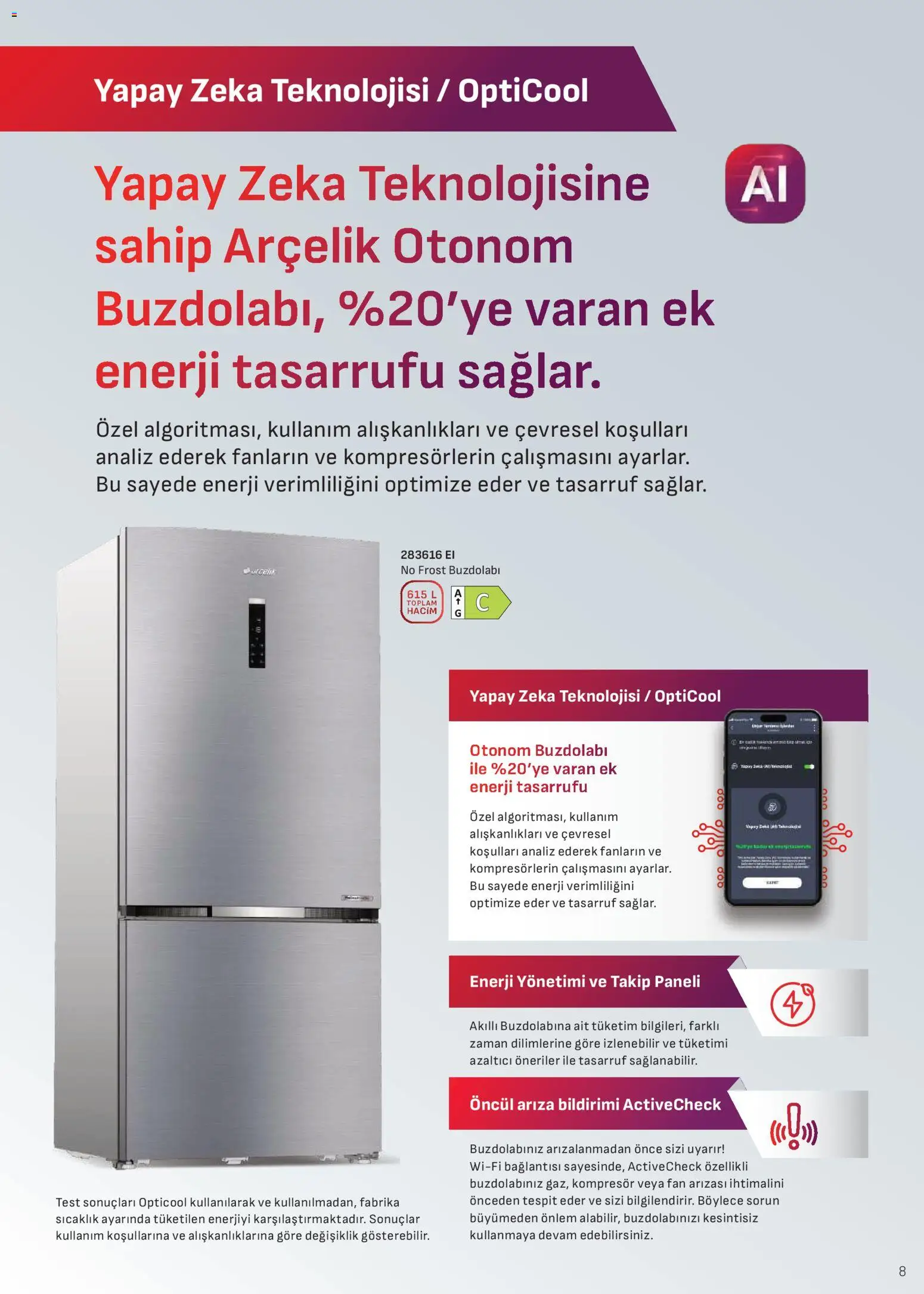 Arçelik Katalog - 01.01.2026 tarihinden itibaren geçerlidir | Sayfa: 8