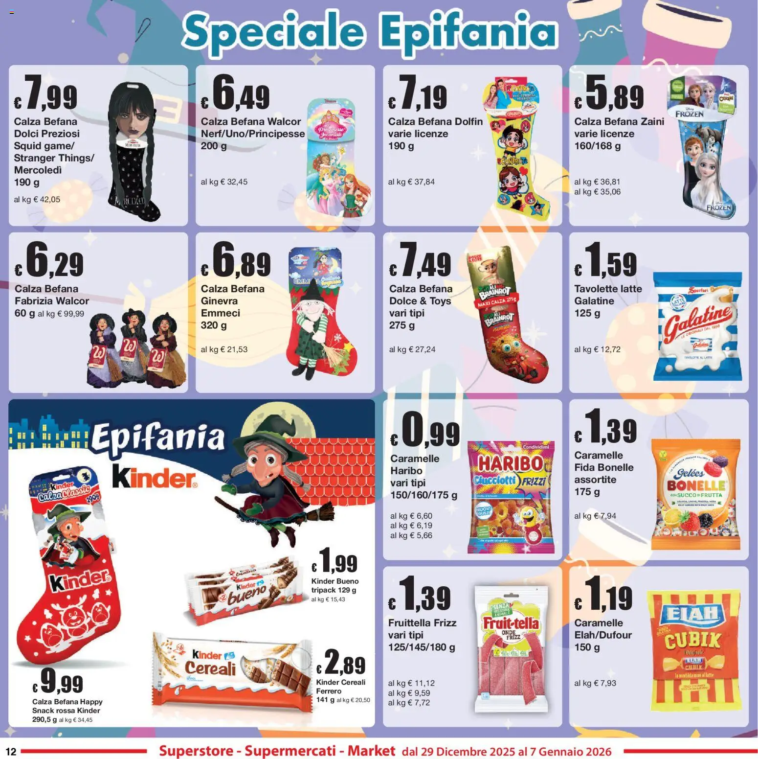 Volantino Sì con Te del 29.12.2025 | Pagina: 12 | Prodotti: Succo, Caramelle, Frutta, Latte