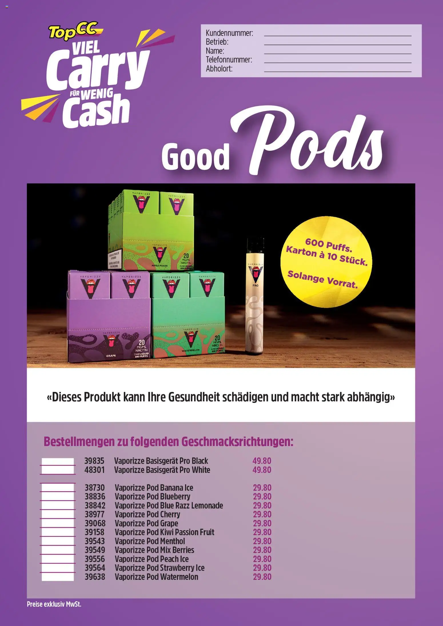 TopCC Aktionen Good Vapes – gültig ab 12.12.2025 | Seite: 2 | Produkte: Kiwi, Apple