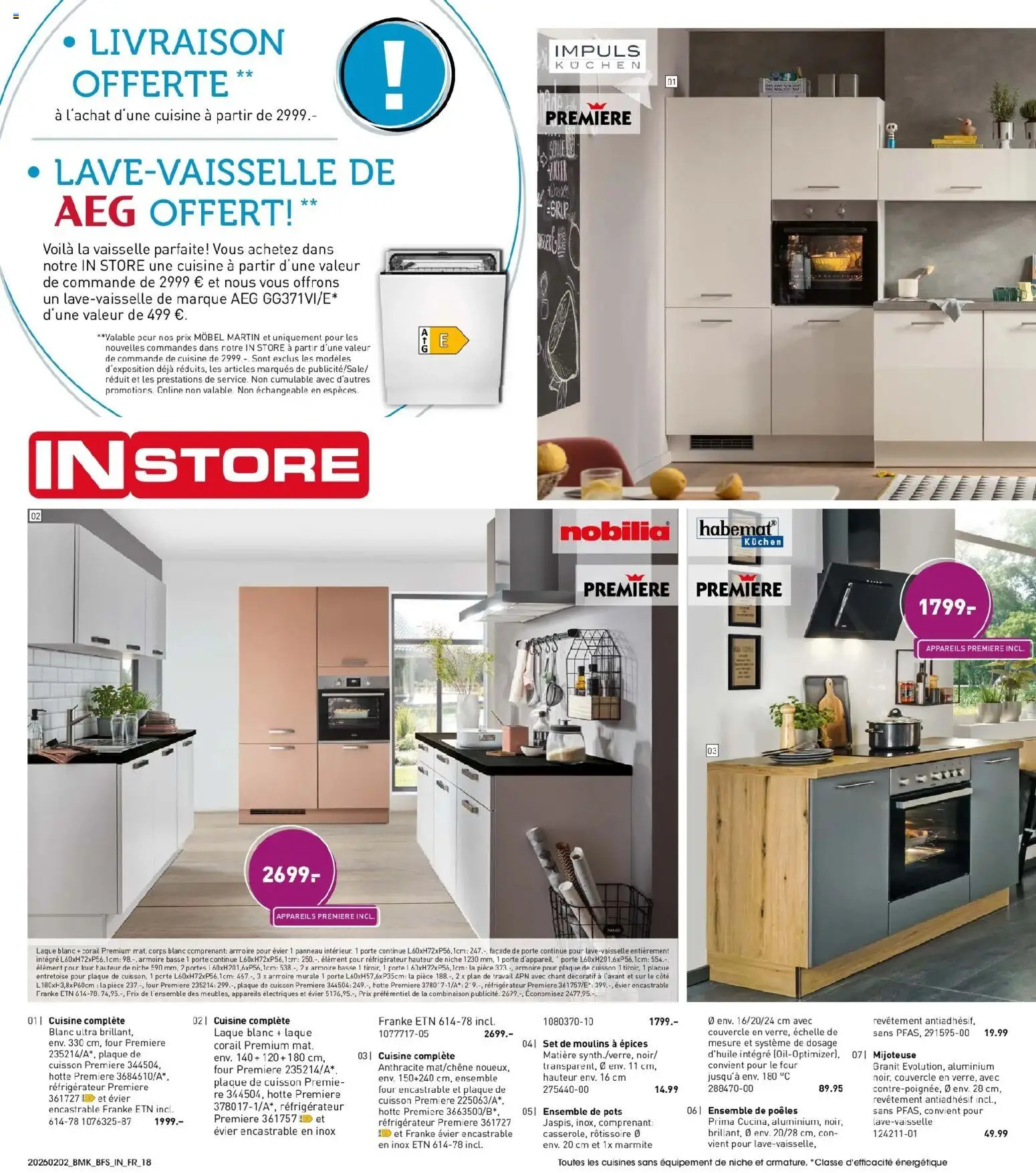 {H1} | Page: 18 | Produits: Réfrigérateur, Store, Armoire, Mijoteuse