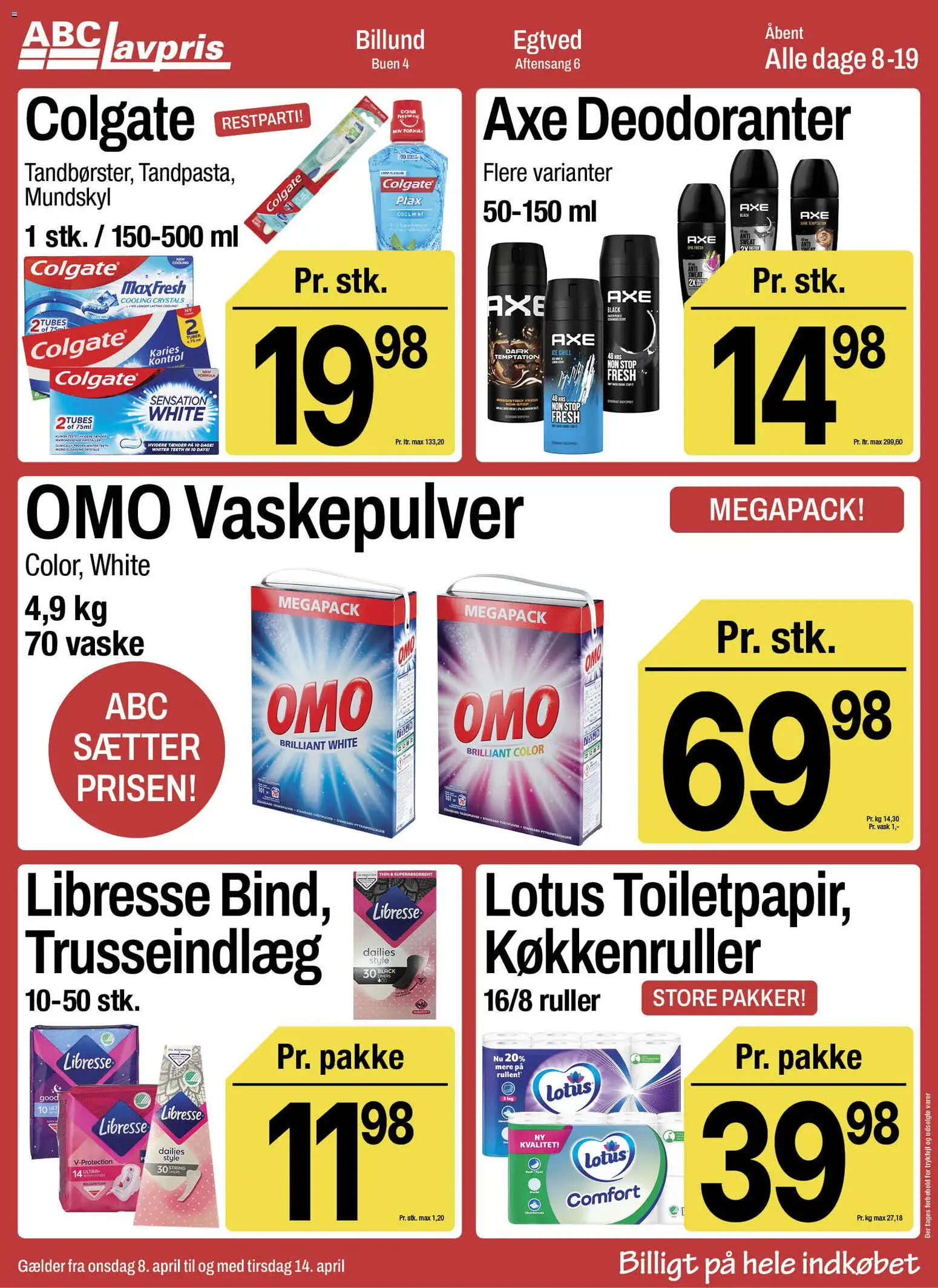 Abc Lavpris tilbudsavis – gyldig fra 08.04.2026 | Side: 11 | Produkter: Mundskyl, Vaskepulver