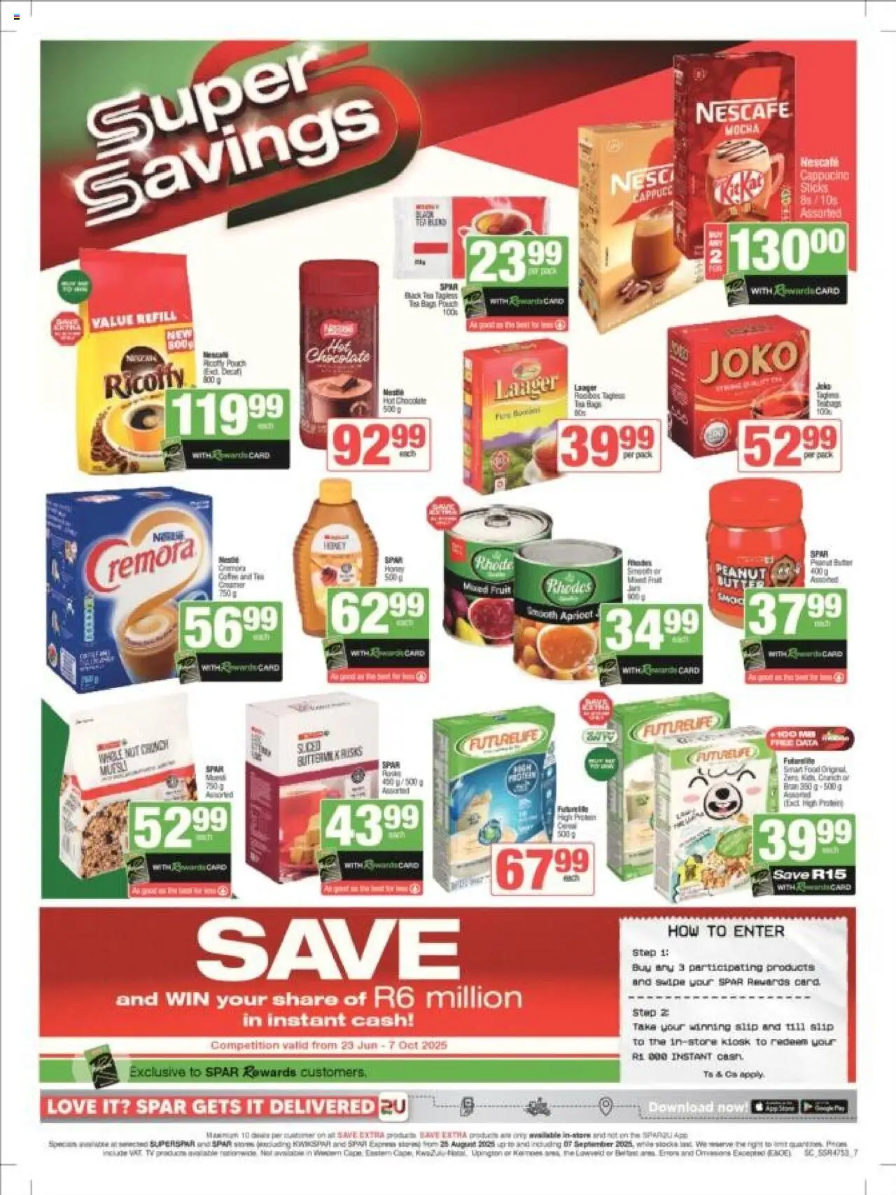 Spar - Gauteng - Weekly Specials │ valid from 25.08.2025 | Page: 7 | Products: Data, Chocolate, Tea, Rusks