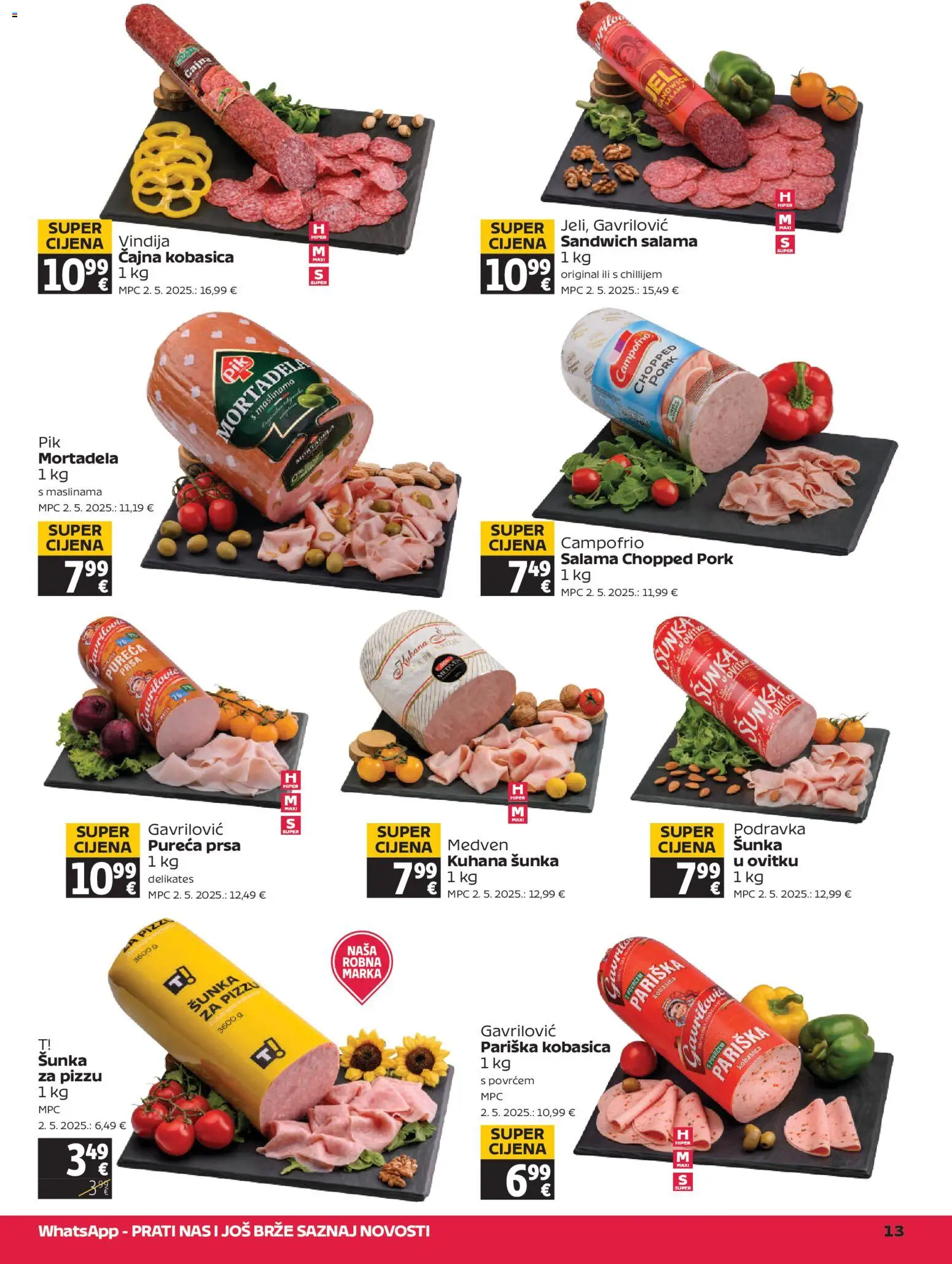 Tommy katalog | vrijedi od 08.01.2026 | Stranica: 13 | Proizvodi: Podravka, Mortadela, Kobasica, Šal