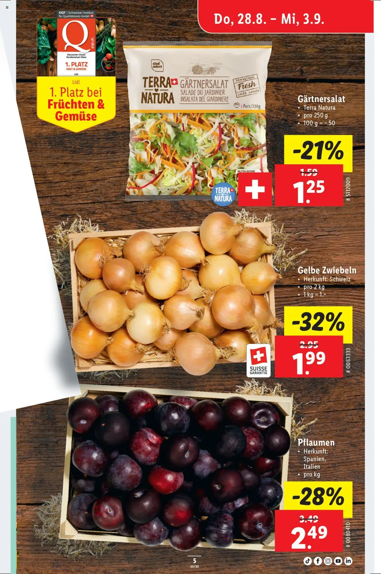 Lidl Aktionen ab 28.08.2025 | Seite: 5 | Produkte: Gemüse, Zwiebeln