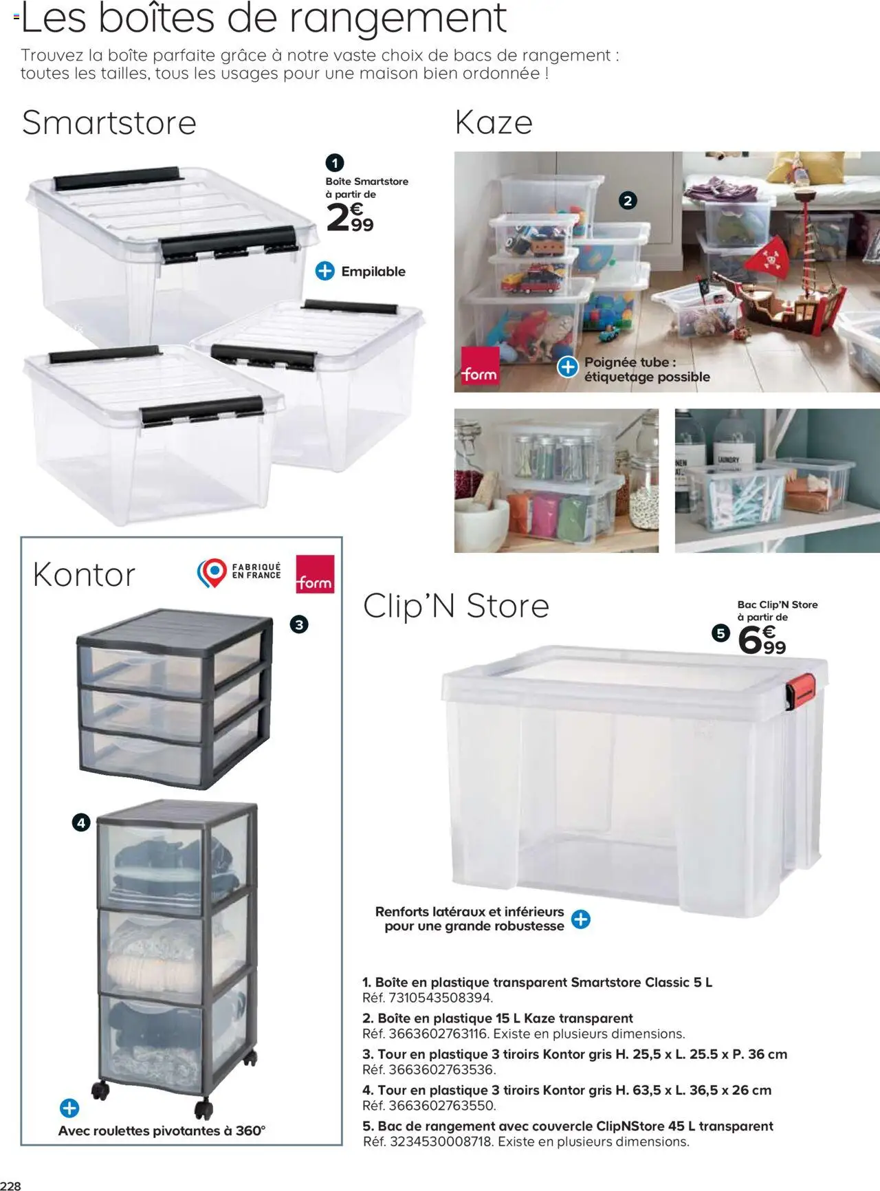 {H1} | Page: 228 | Produits: Store, Tiroirs