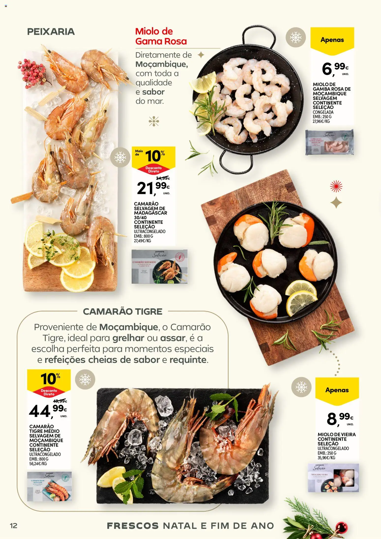Continente - Frescos: Mais tempo à mesa com todos │ válido de 16.12.2025 | Página: 12 | Produtos: Camarão
