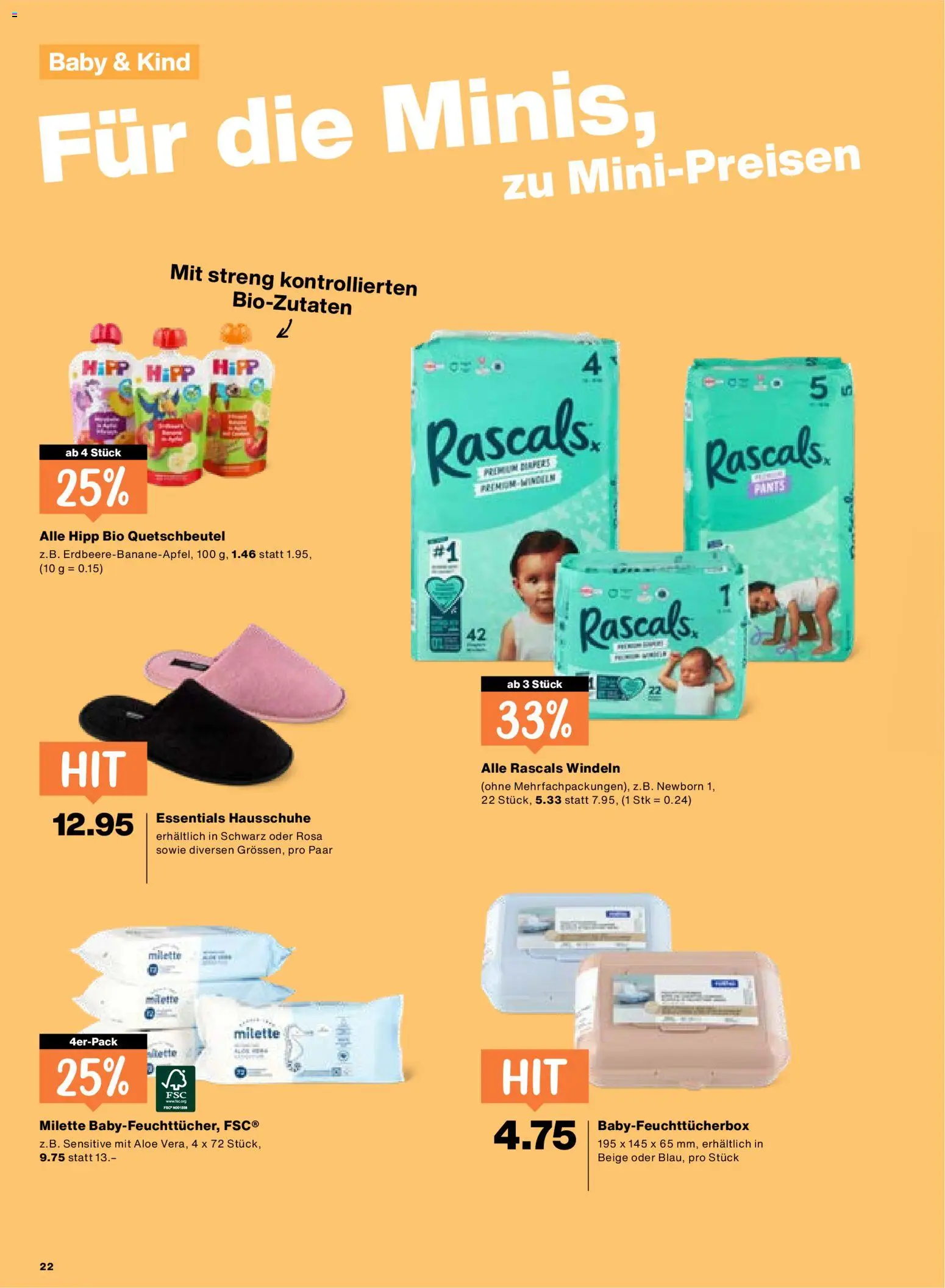 Migros aktionen – gültig ab 16.04.2026 | Seite: 22 | Produkte: Box, Hausschuhe