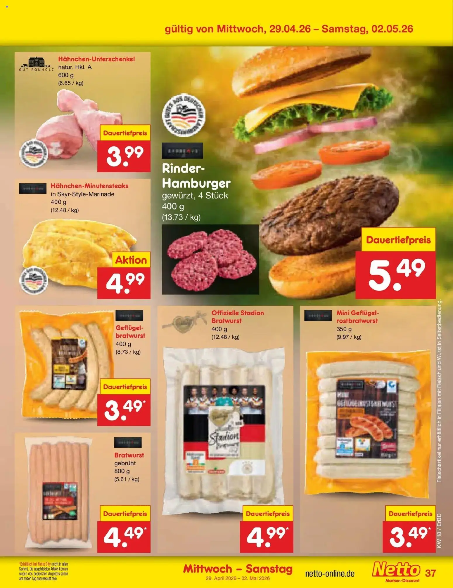 Netto Marken-Discount Prospekt Jena-Lobeda	 – gültig ab 27.04.2026 | Seite: 55 | Produkte: Bratwurst, Wurst, Fleisch