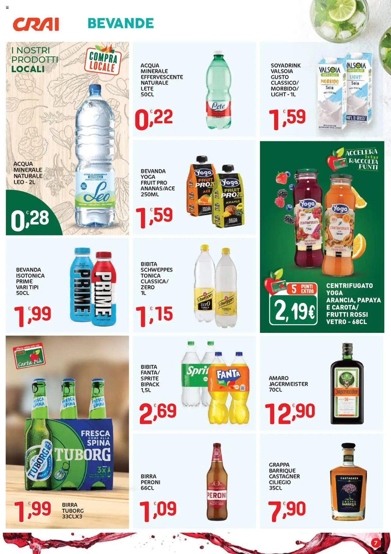 Volantino CRAI del 02.10.2025 | Pagina: 7 | Prodotti: Birra, Carota, Grappa, Amaro