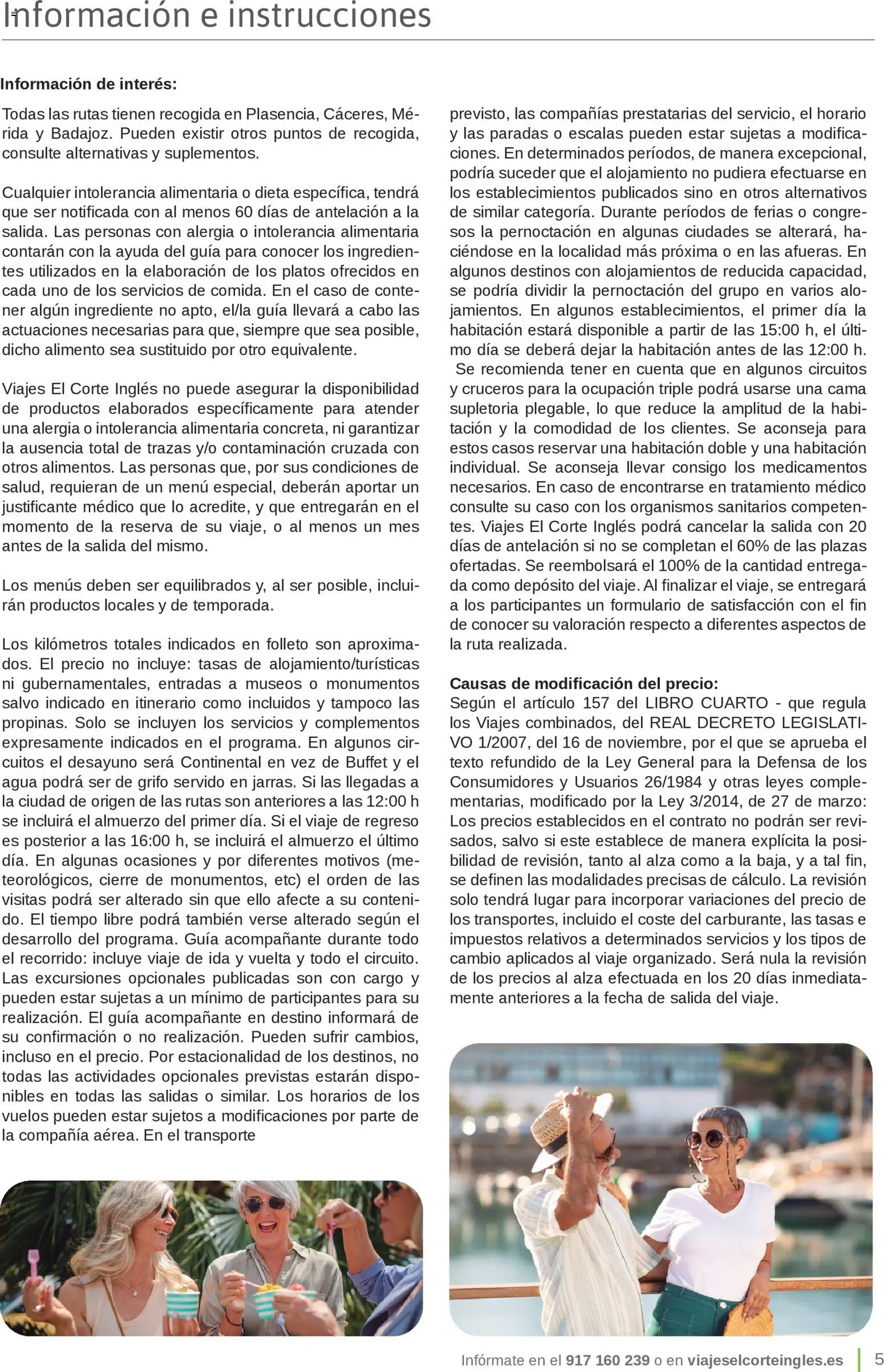 Viajes El Corte Inglés Junta de Extremadura │ válido desde el 01.03.2026 | Página: 5 | Productos: General, Cama