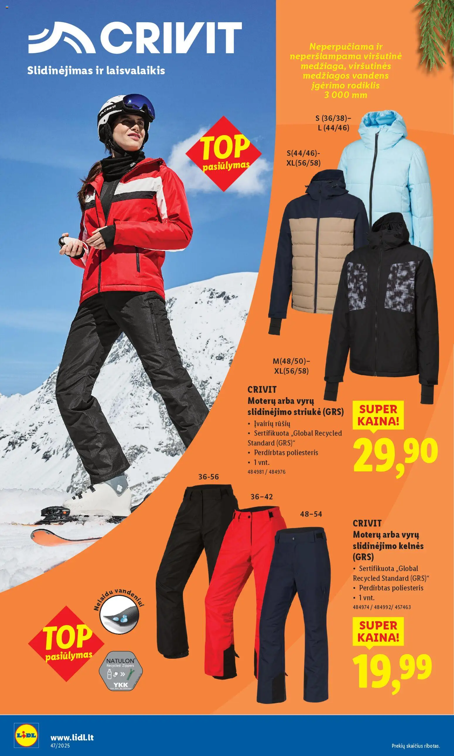 LIDL akcijos nuo 17.11.2025 | Puslapis: 18 | Prekių: Kelnes