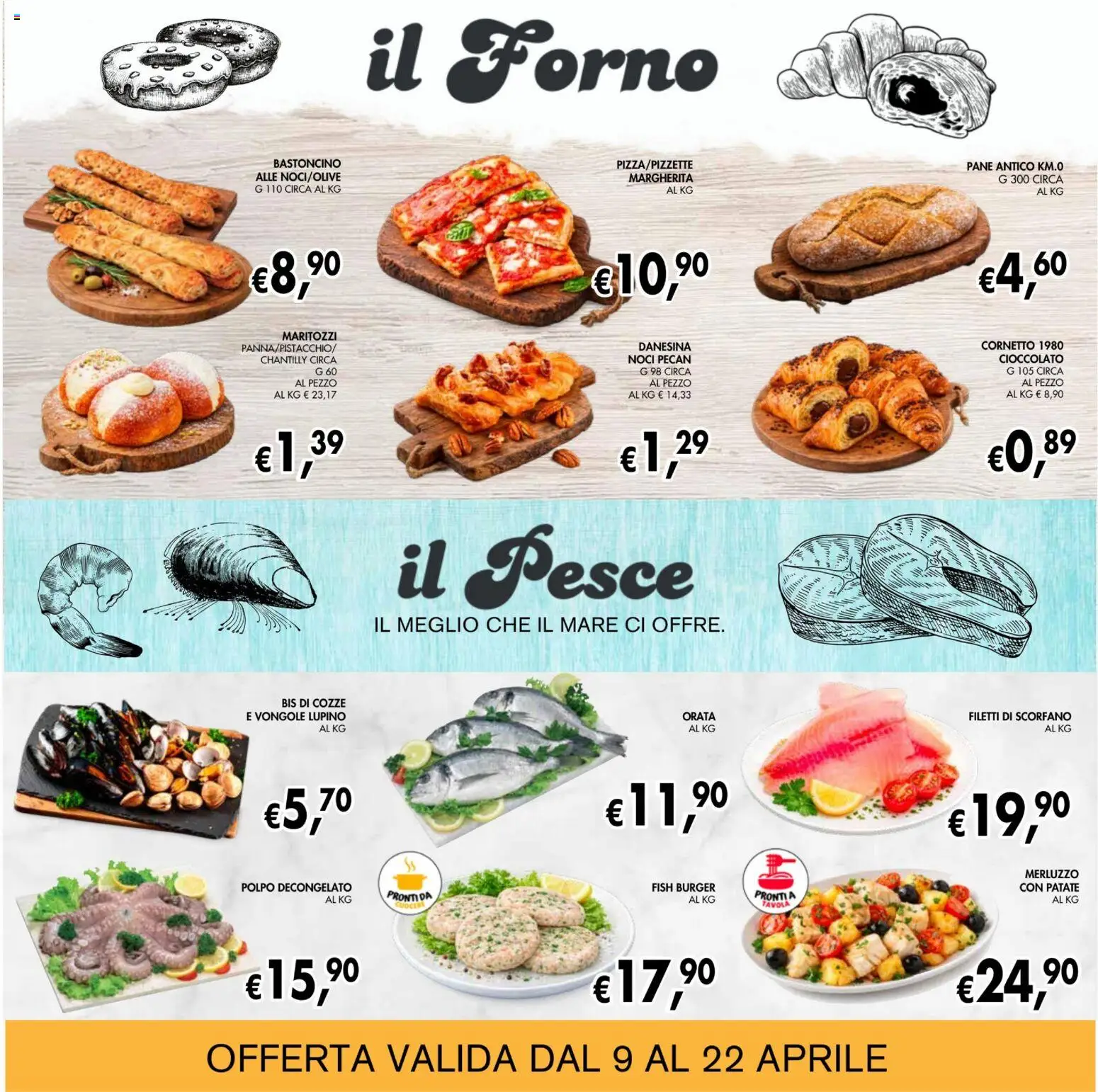 Volantino Coal del 09.04.2026 | Pagina: 8 | Prodotti: Pane, Cornetto, Patate, Forno