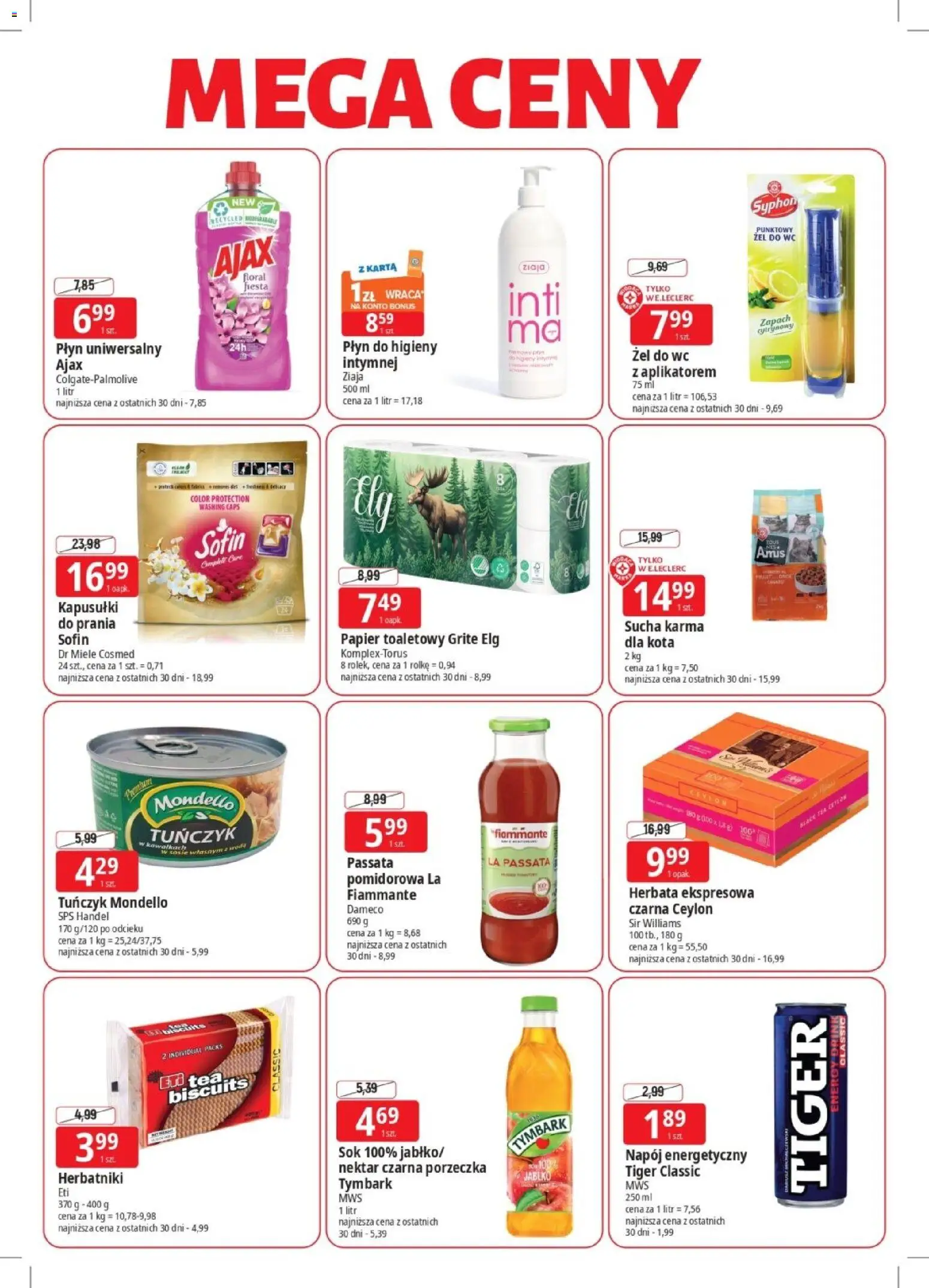 E.Leclerc gazetka - Elbląg od 09.03.2026 | Strona: 3 | Produkty: Karta, Papier toaletowy, Herbatniki, Herbata