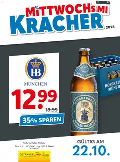 Getränkeland Mittwochs Kracher ab 22.10.2025 gültig