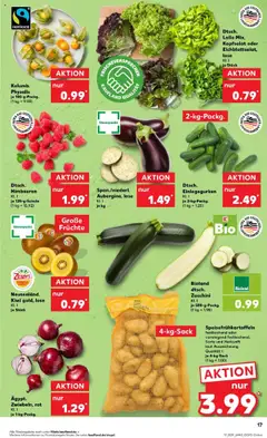 Kaufland prospekt Rüsselsheim Am Main	 - gültig ab dem 21.07.2025 | Seite: 30 | Produkte: Himbeeren, Aubergine, Zucchini, Kiwi