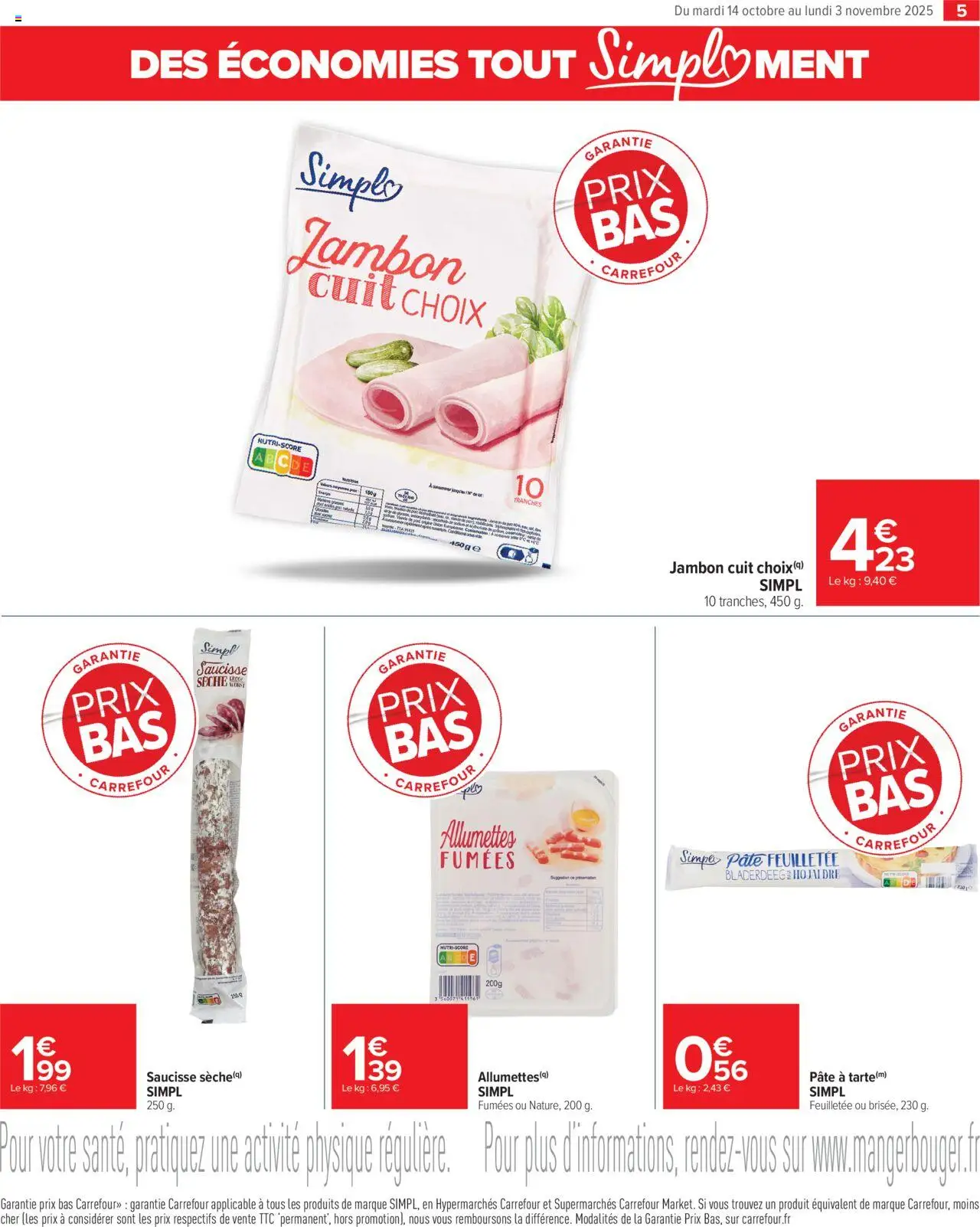 {H1} | Page: 5 | Produits: Pâte feuilletée, Jambon, Saucisse