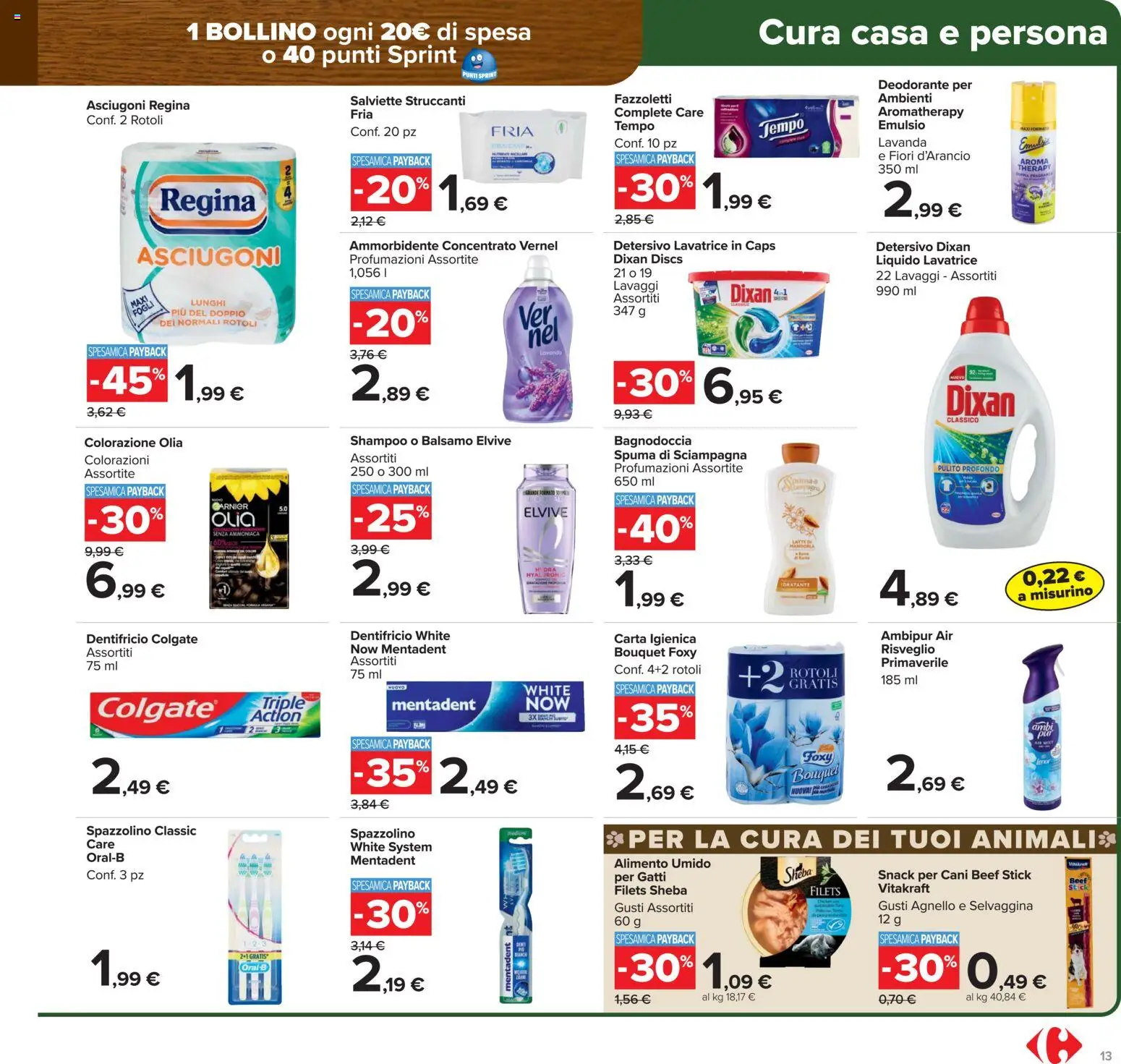 Volantino Carrefour del 17.02.2026 | Pagina: 13 | Prodotti: Shampoo, Balsamo, Salviette struccanti, Lavanda
