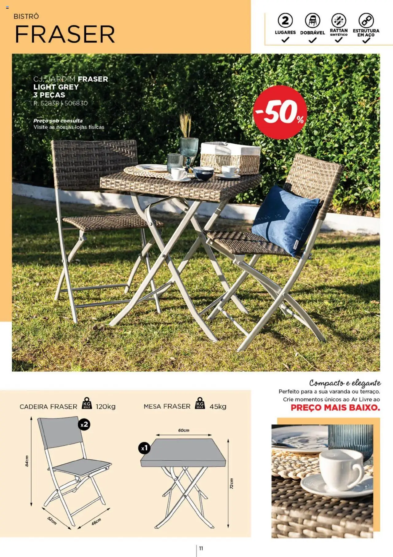 Espaço Casa - Catálogo  Ec Ar Livre  2025 │ válido de 04.03.2025 | Página: 11 | Produtos: Mesa, Cadeira
