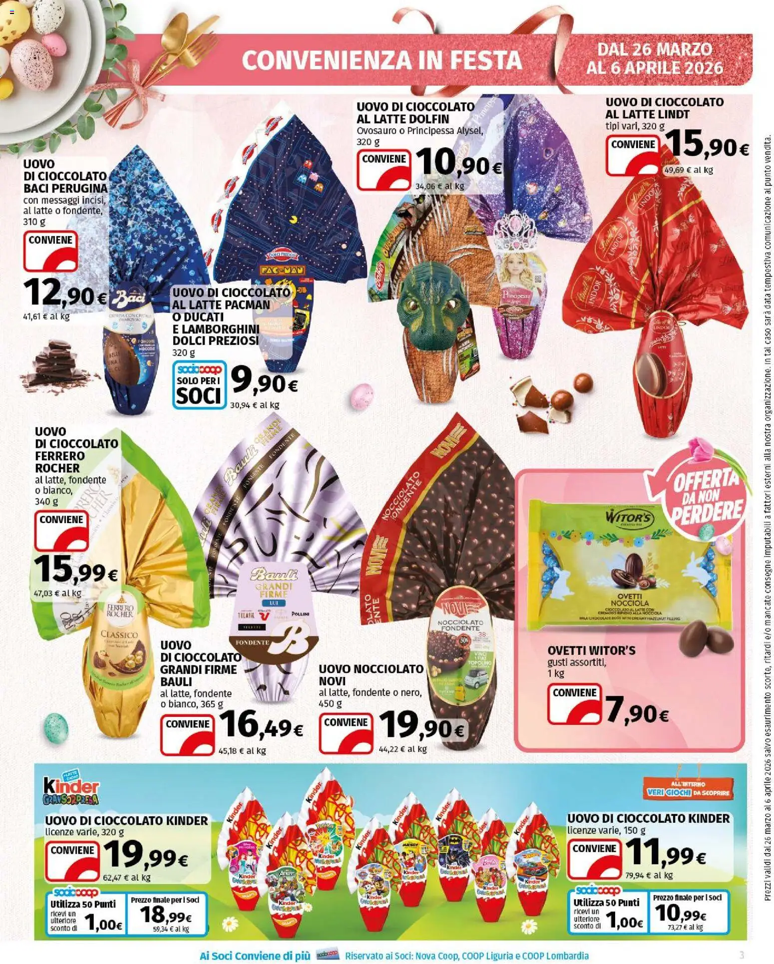 Volantino Ipercoop del 26.03.2026 | Pagina: 3 | Prodotti: Cioccolato, Latte, Data