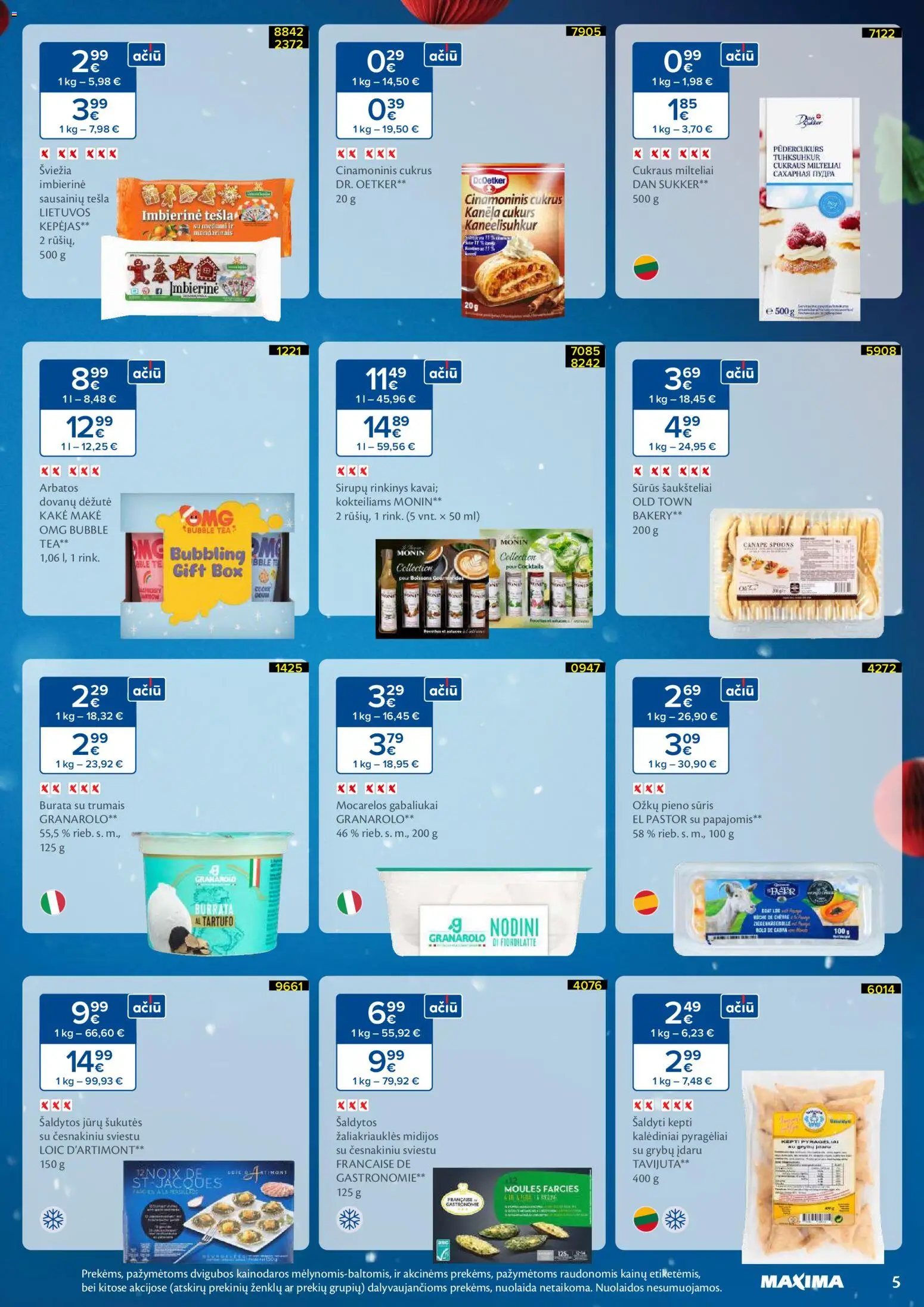 MAXIMA akcijos nuo 25.11.2025 | Puslapis: 5 | Prekių: Sūris, Cukrus