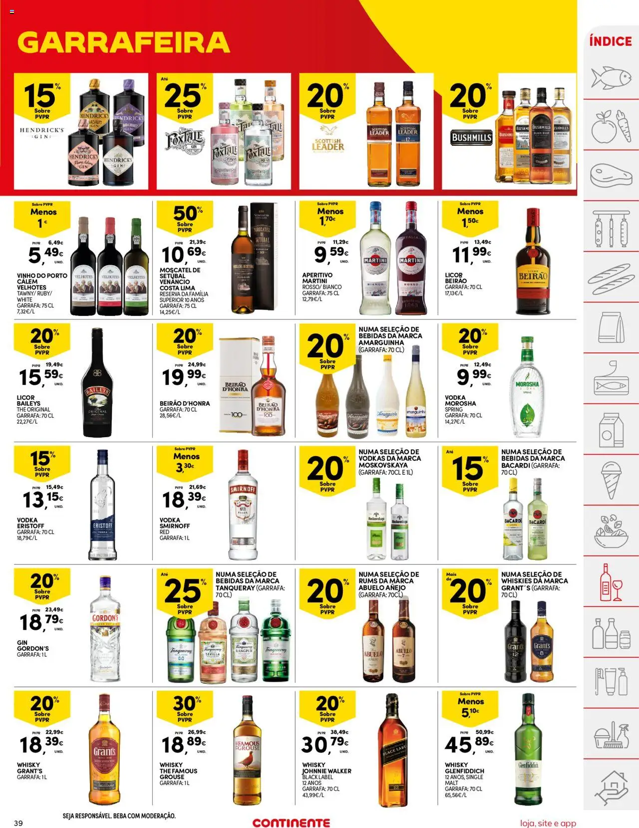 Continente folheto │ válido de 03.06.2025 | Página: 39 | Produtos: Whisky, Rum, Licor, Vodka