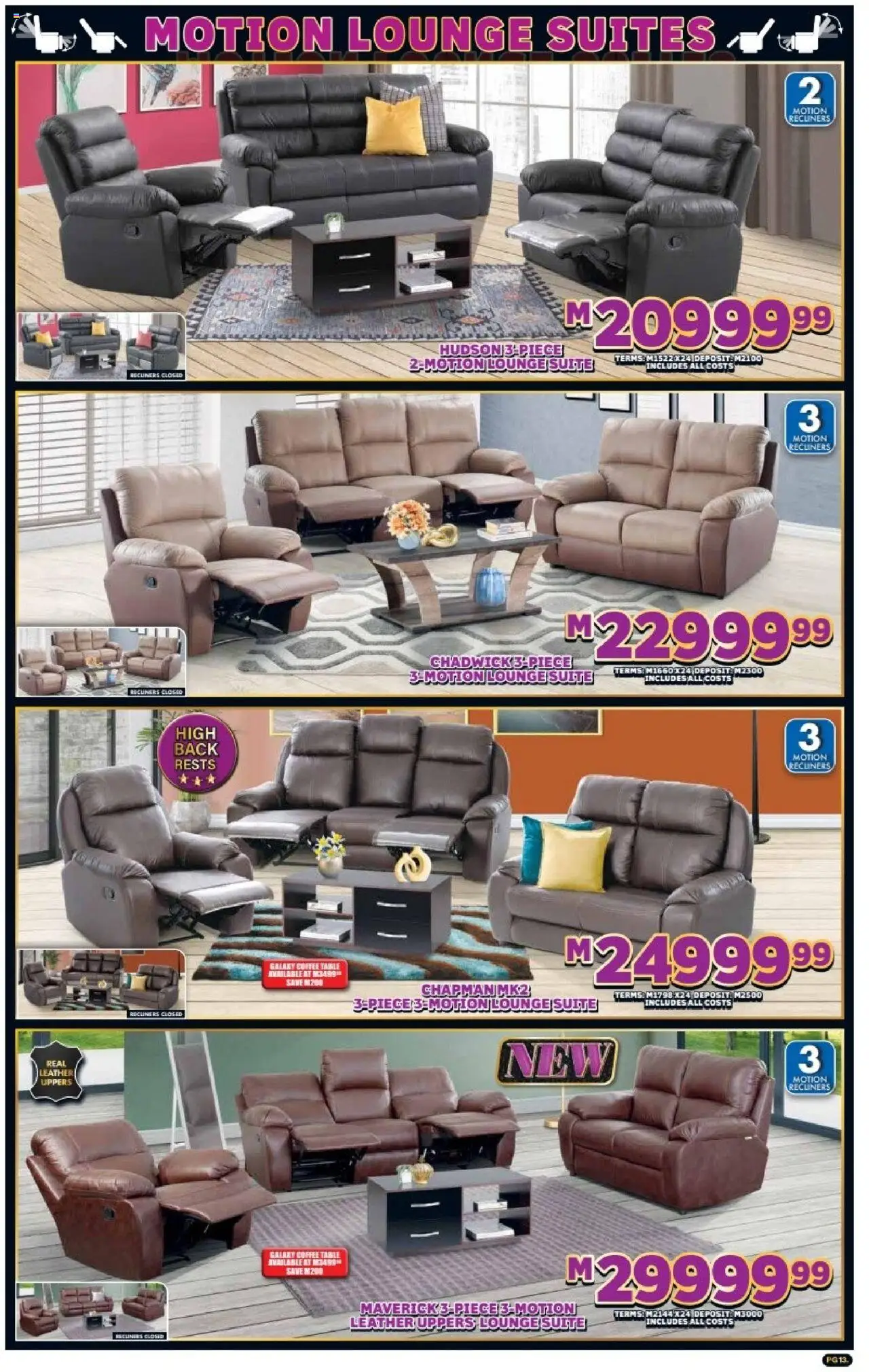 New Lewis Stores catalogue – valid from 01.10.2025 | Page: 13 | Products: Coffee table, Table, Lounge suite, Coffee