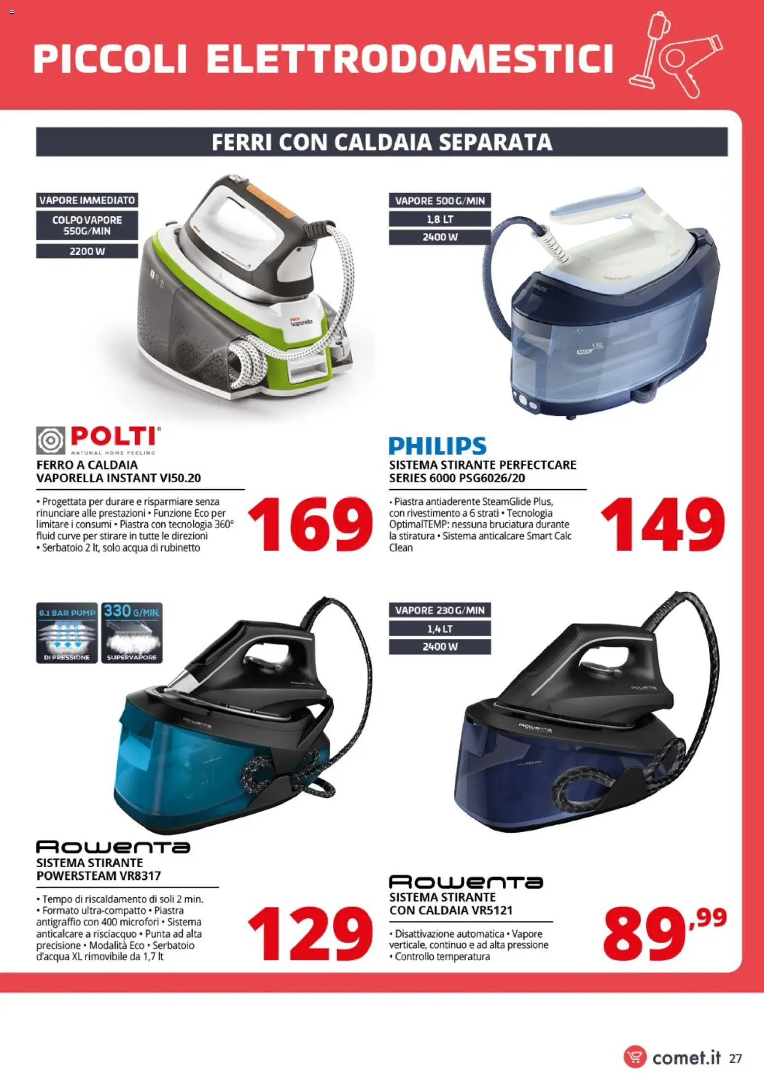 Volantino Comet del 24.04.2026 | Pagina: 27 | Prodotti: Caldaia, Anticalcare, Acqua