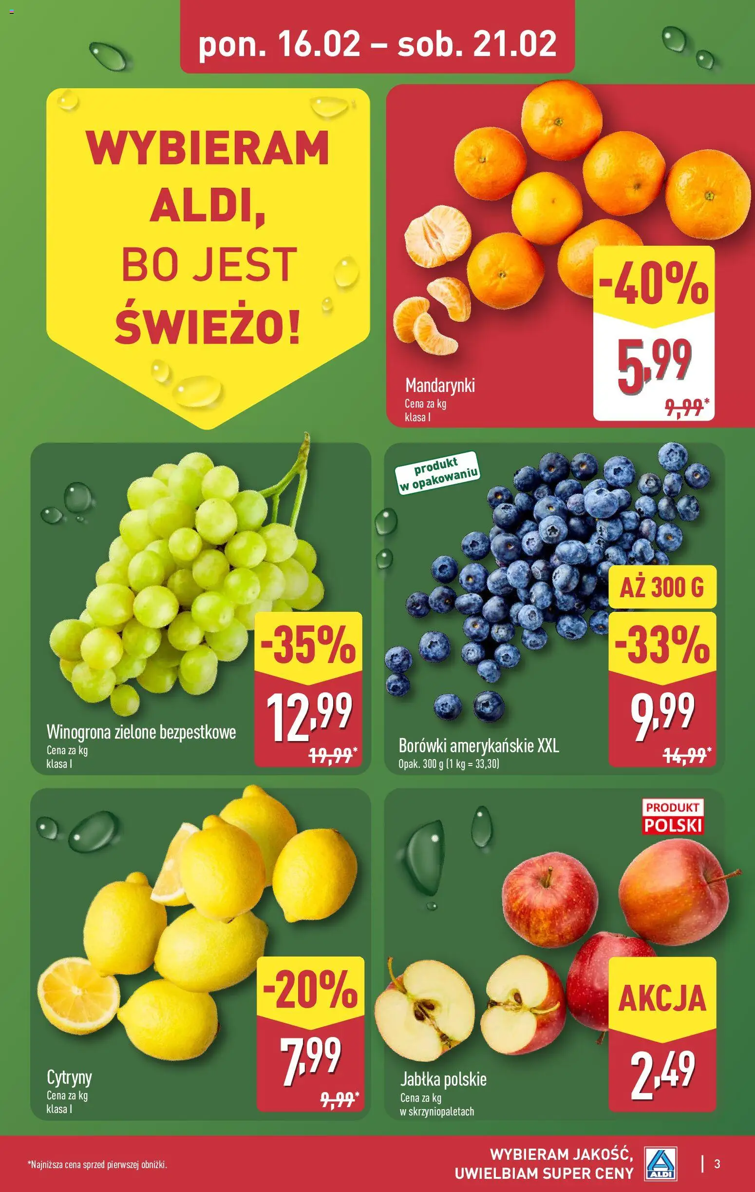 Aldi Polsko leták od 16.02.2026 | Strana: 3 | Produkty: Jablka