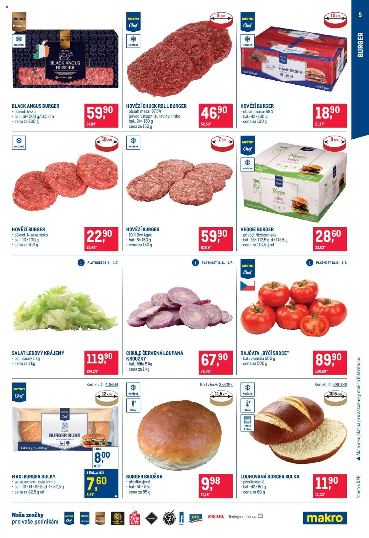 Makro leták - Street Food od 18.06.2025 | Strana: 5 | Produkty: Veggie, Burger, Hovězí, Cibule