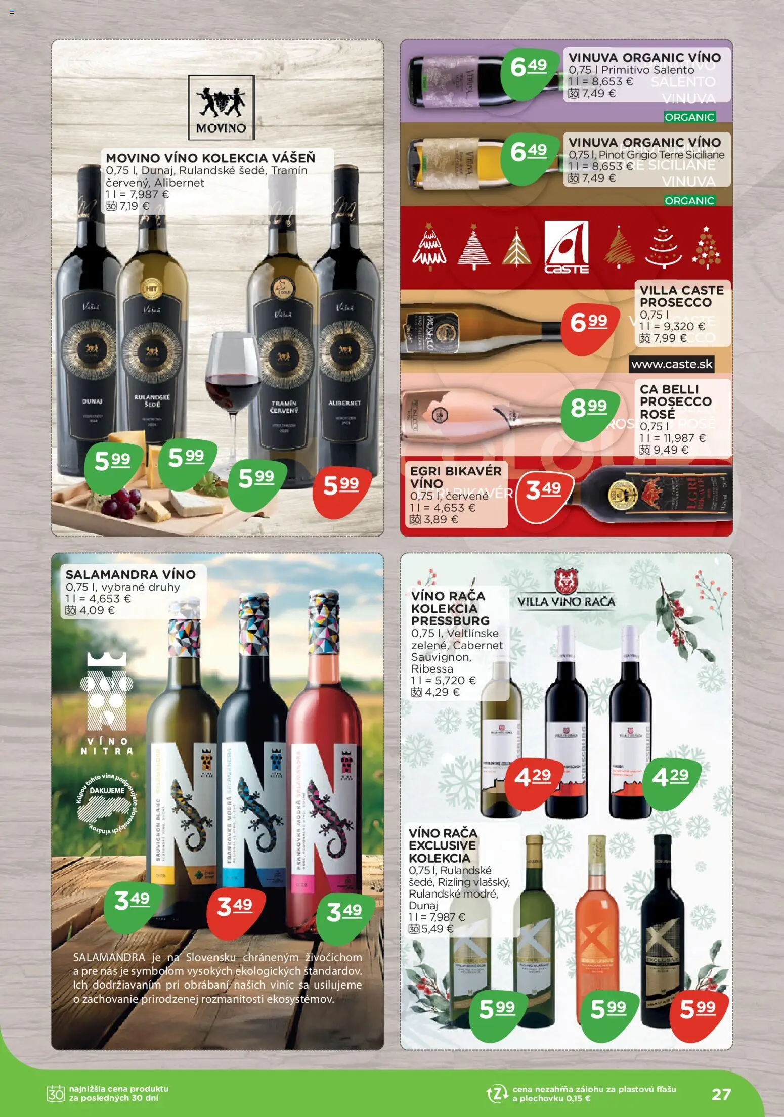Nové Terno akcie – leták je platný od 10.11.2025 | Strana: 27 | Produkty: Víno, Prosecco