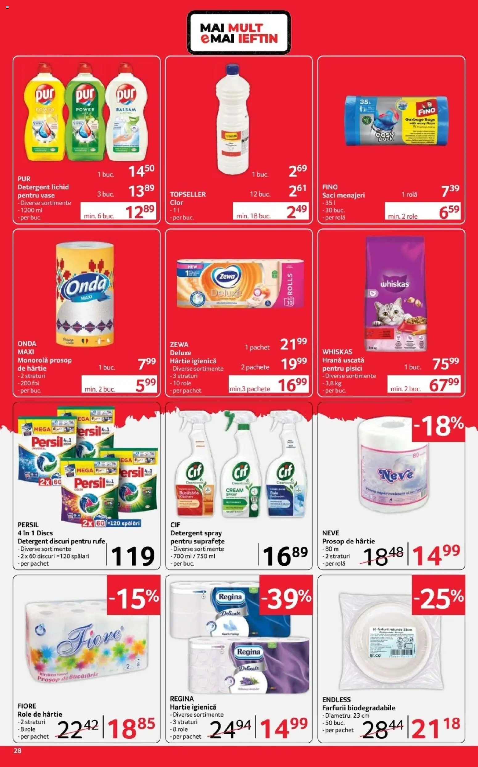 Noul catalog Selgros – valabil de la 03.04.2026 | Pagină: 28 | Produse: Saci menajeri, Bucătărie, Role, Detergent