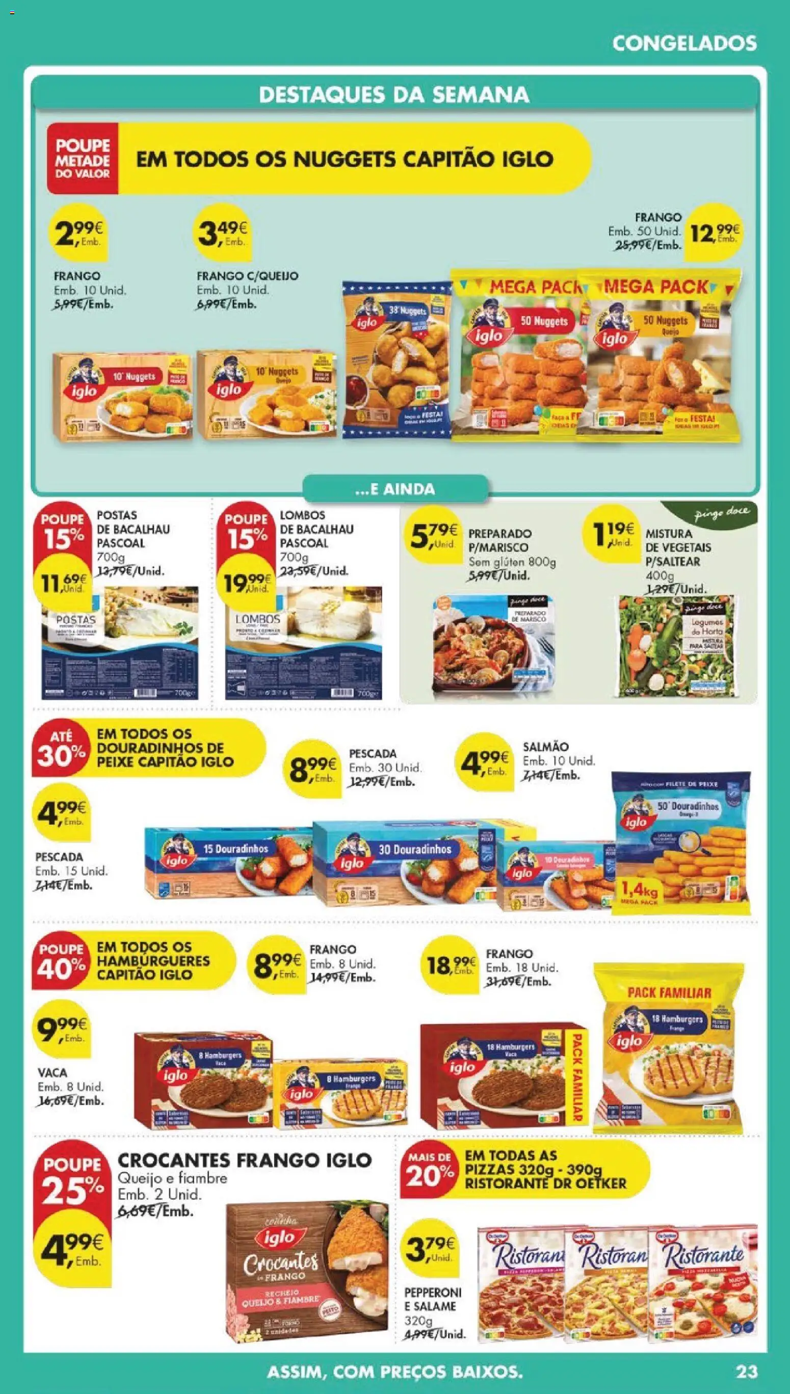 Pingo Doce folheto │ válido de 21.04.2026 | Página: 25 | Produtos: Bacalhau, Capitão iglo, Salmão, Nuggets