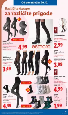 esmara Čarape s gaćicama, 2 komada u setu, S elastanskim vlaknom (CREORATM), Različite vrste, Veličine: 36-46 (S-L)* - Pregled kataloga iz trgovine Lidl, vrijedi od 20.10.2025 | Stranica: 35
