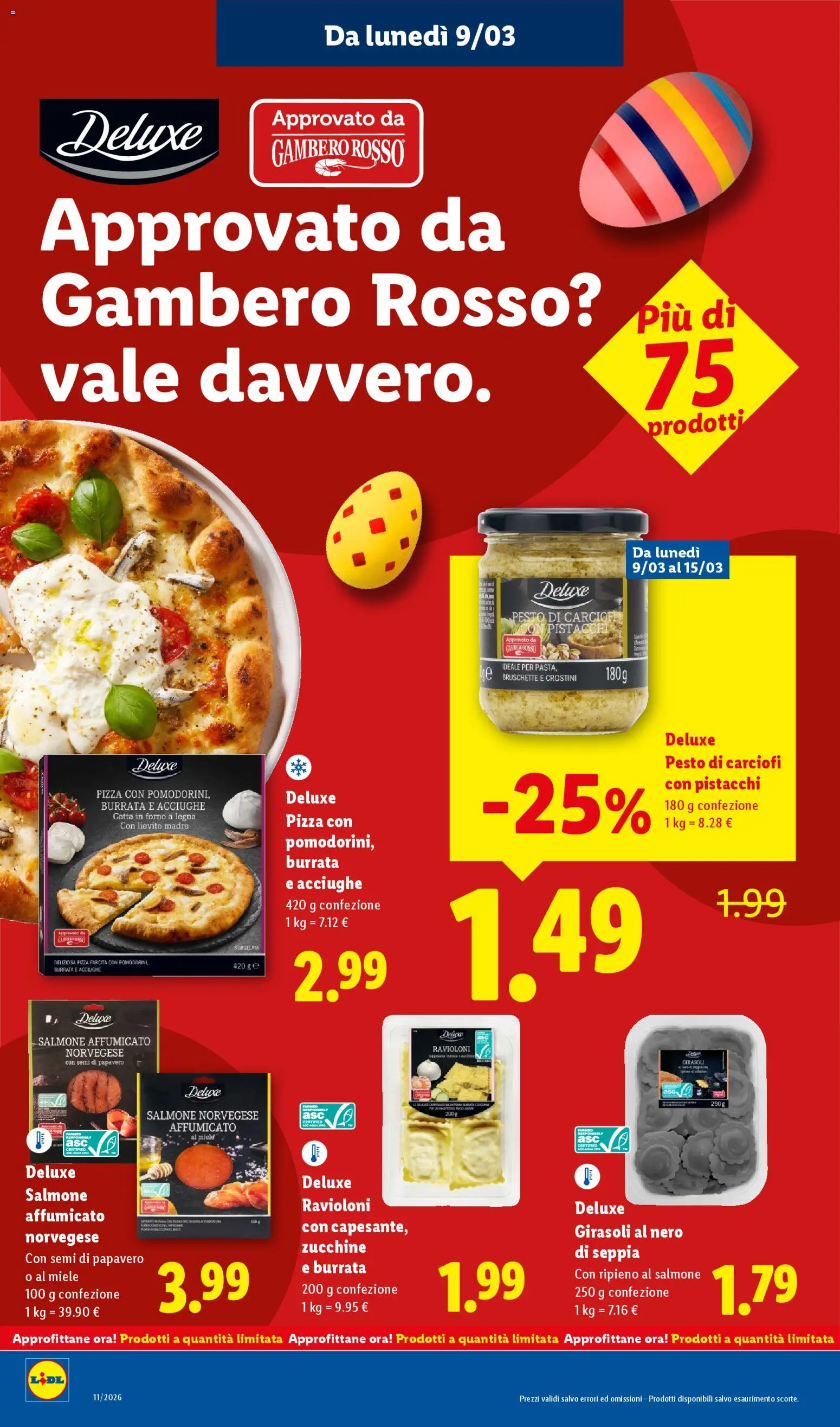 Volantino Lidl del 09.03.2026 | Pagina: 14 | Prodotti: Salmone affumicato, Salmone, Acciughe, Pistacchi