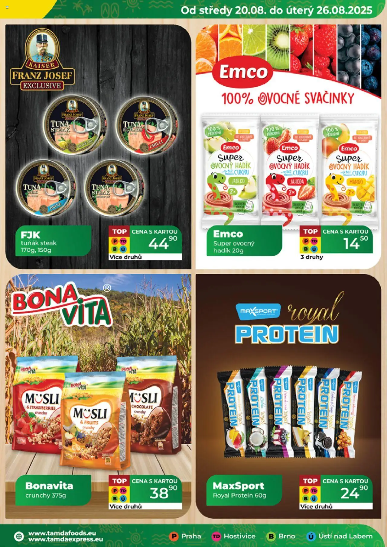 Tamda Foods leták od 20.08.2025 | Strana: 13 | Produkty: Tuňák, Mango, Steak, Müsli