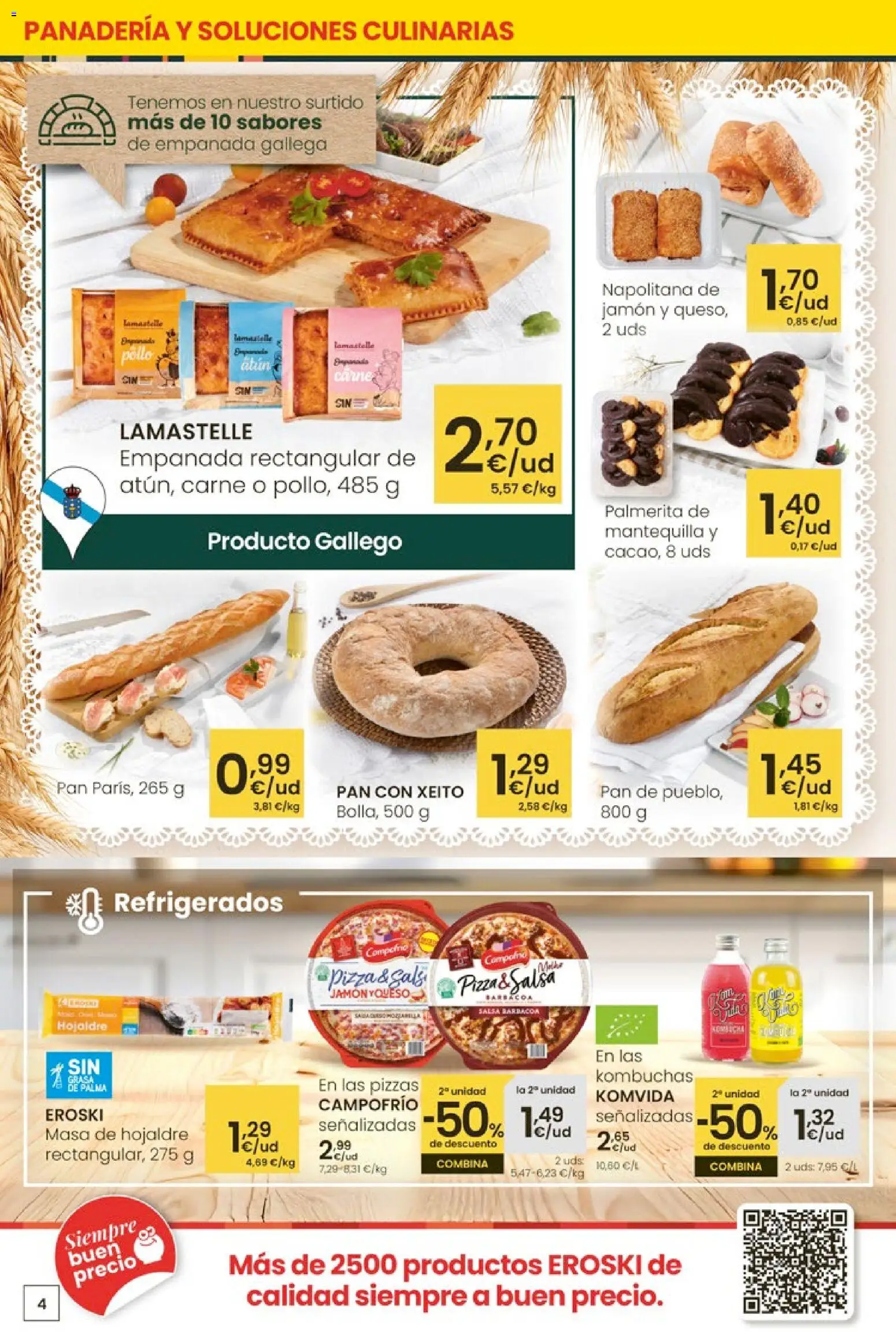 Eroski - Quieres ahorrar conmigo │ válido desde el 26.03.2026 | Página: 4 | Productos: Jamón, Pizza, Barbacoa, Συσκευή ροής