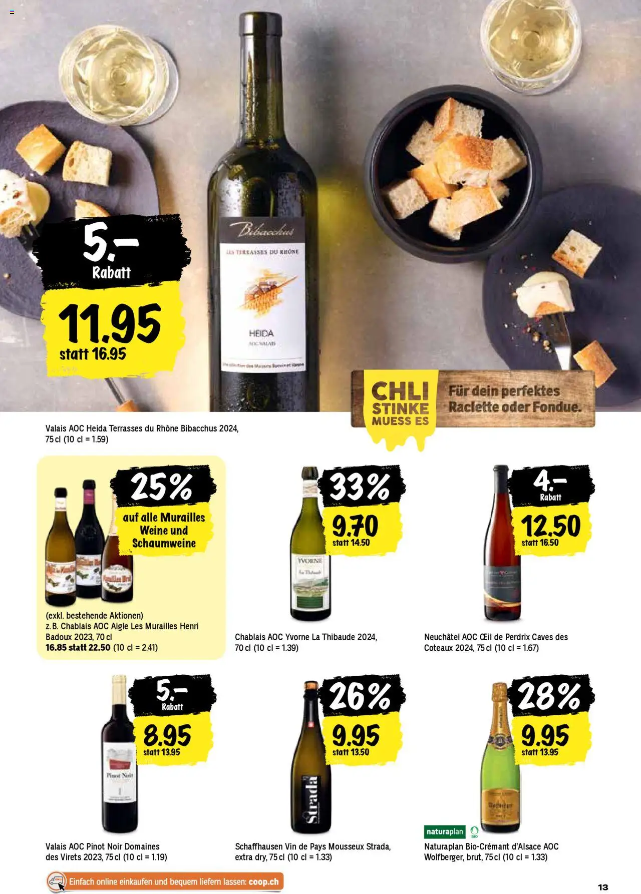 Coop Aktionen – gültig ab 02.10.2025 | Seite: 13 | Produkte: Raclette