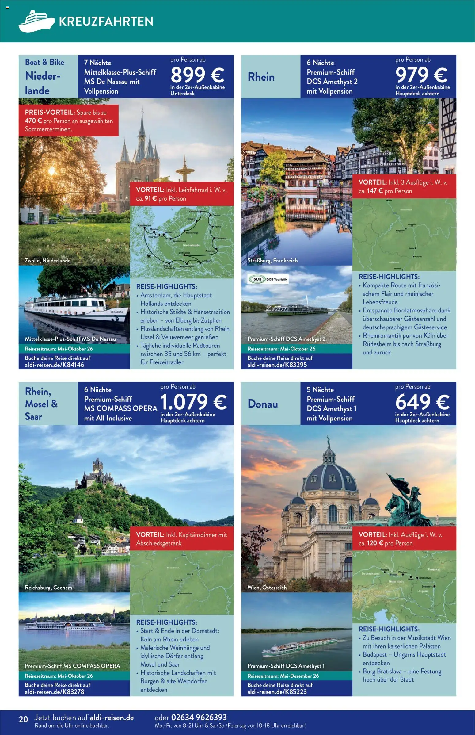 Aldi Reisen  Reisemagazin – gültig ab 01.03.2026 | Seite: 20 | Produkte: Uhr