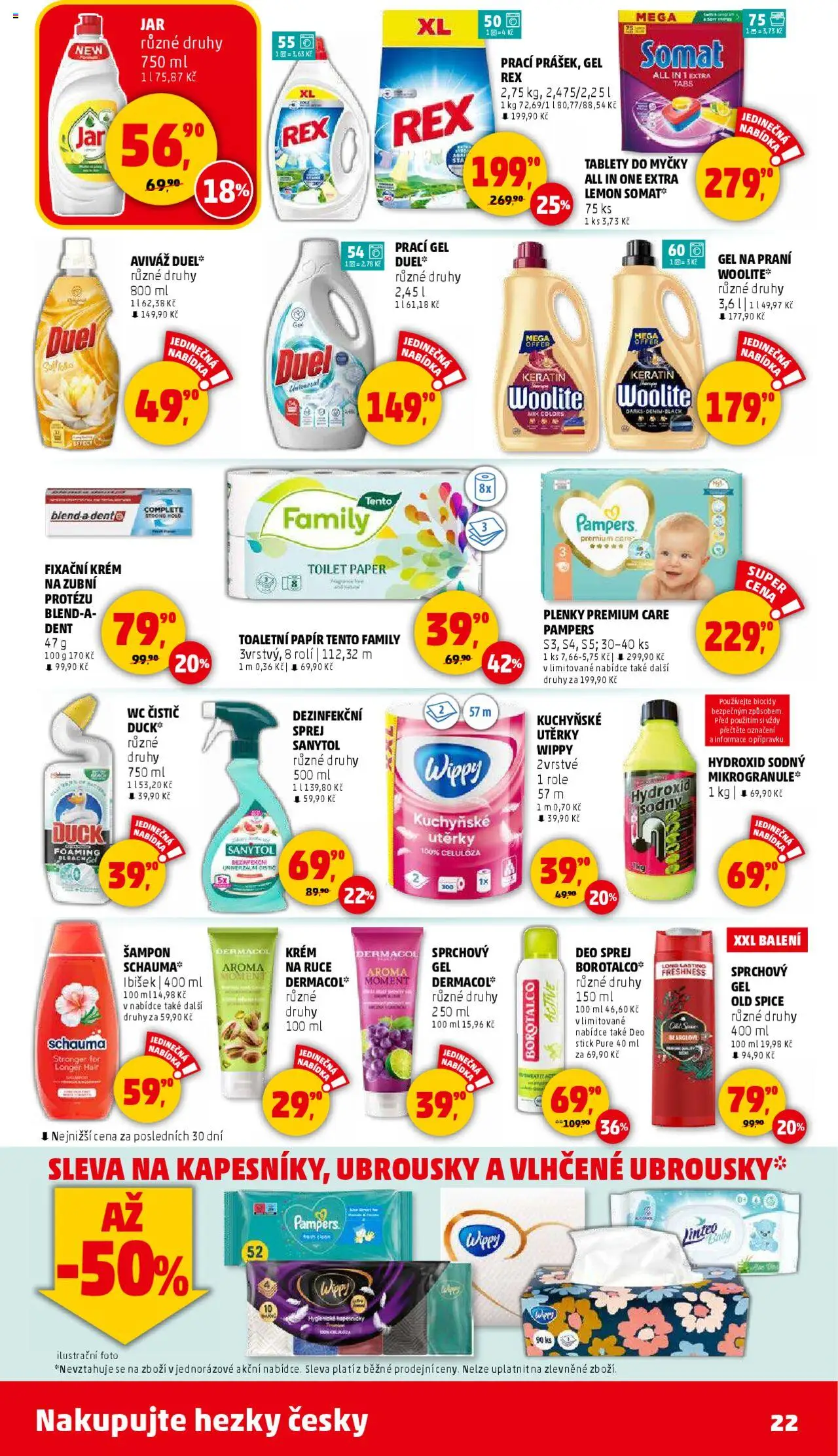 Penny Market leták - Čtvrtečník od 07.08.2025 | Strana: 22 | Produkty: Woolite, Wc, Old Spice, Borotalco