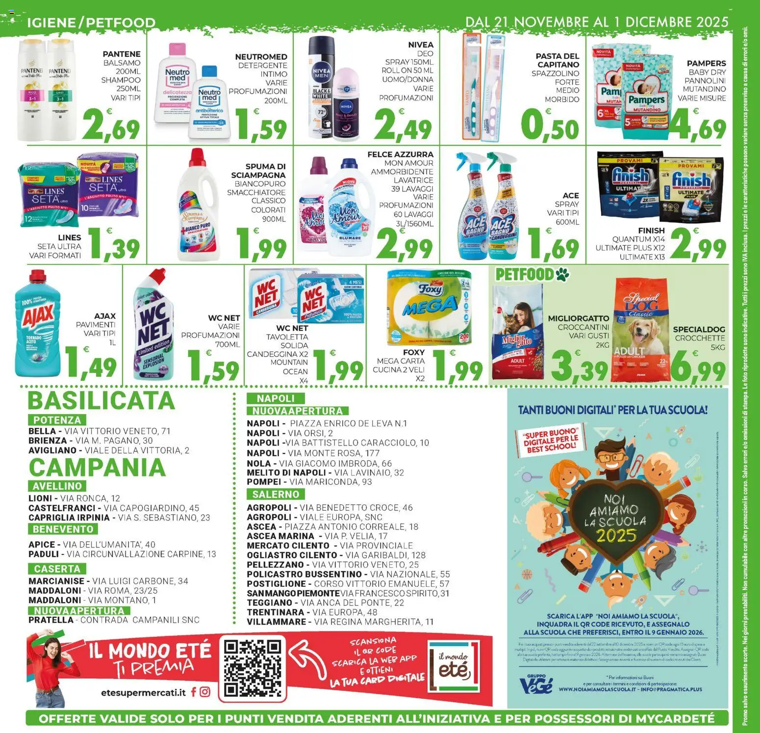 Volantino Eté del 21.11.2025 | Pagina: 12 | Prodotti: Pannolini, Ammorbidente, Intimo, WC